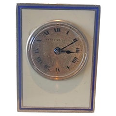 Sub Miniature Silver and Enamel Carriage Clock