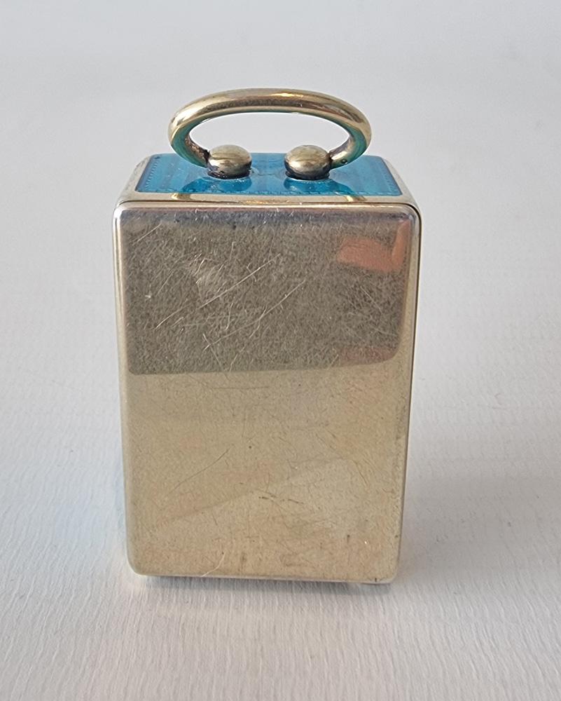 Miniatur-Silber- und Guilloche-Emaille-Karrenuhr von Tiffany's (Frühes 20. Jahrhundert) im Angebot