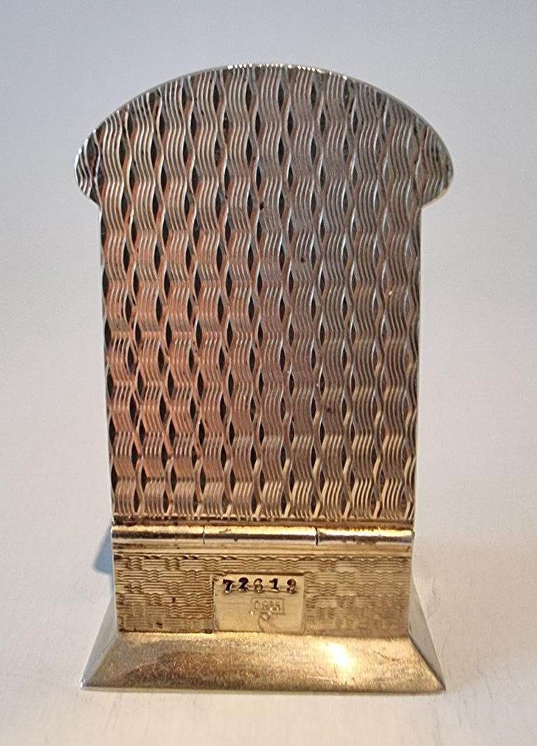 Sub Miniature Silver Gilt and Blue Guilloche Enamel Carriage Clock by ...