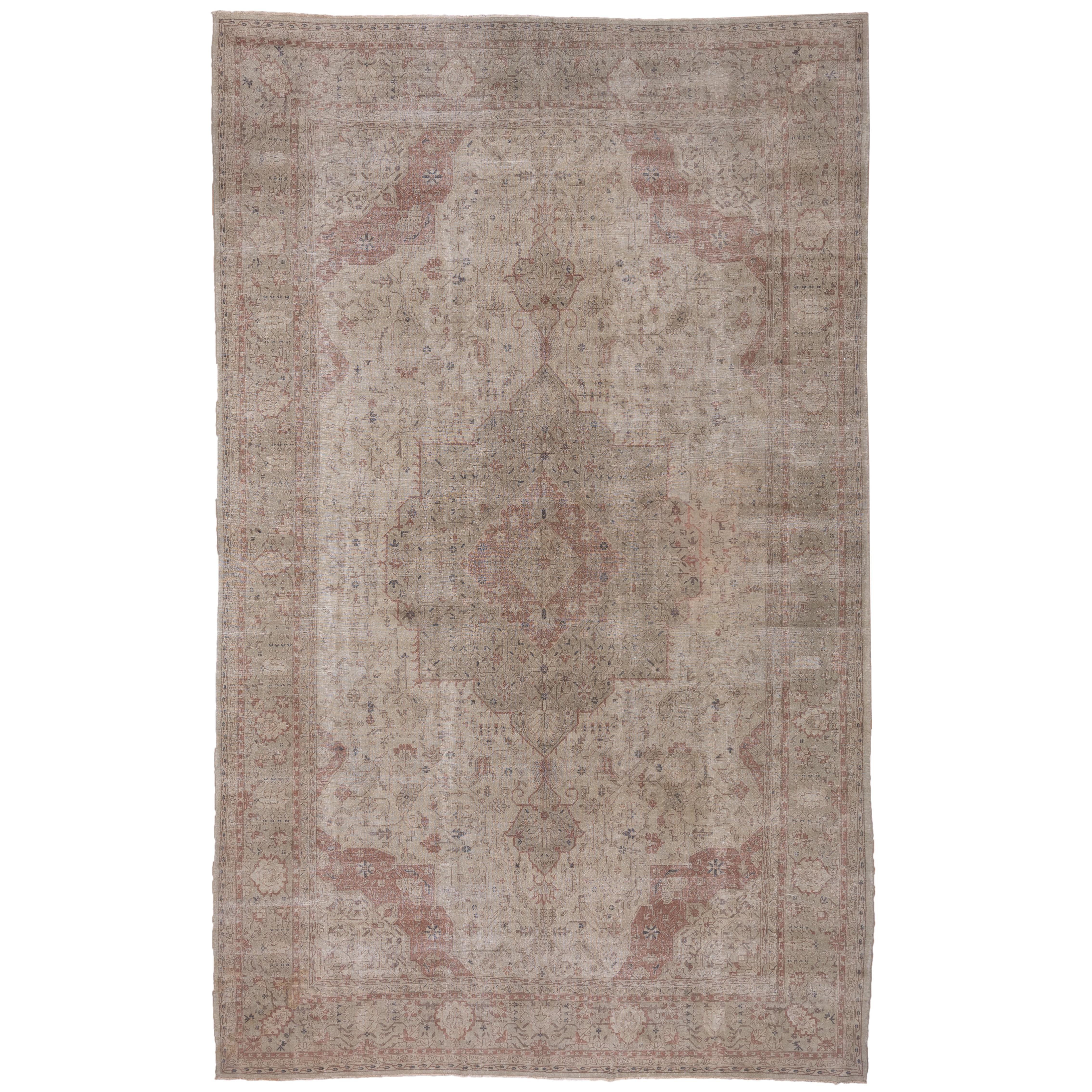 Subdued Antique Sivas Carpet For Sale