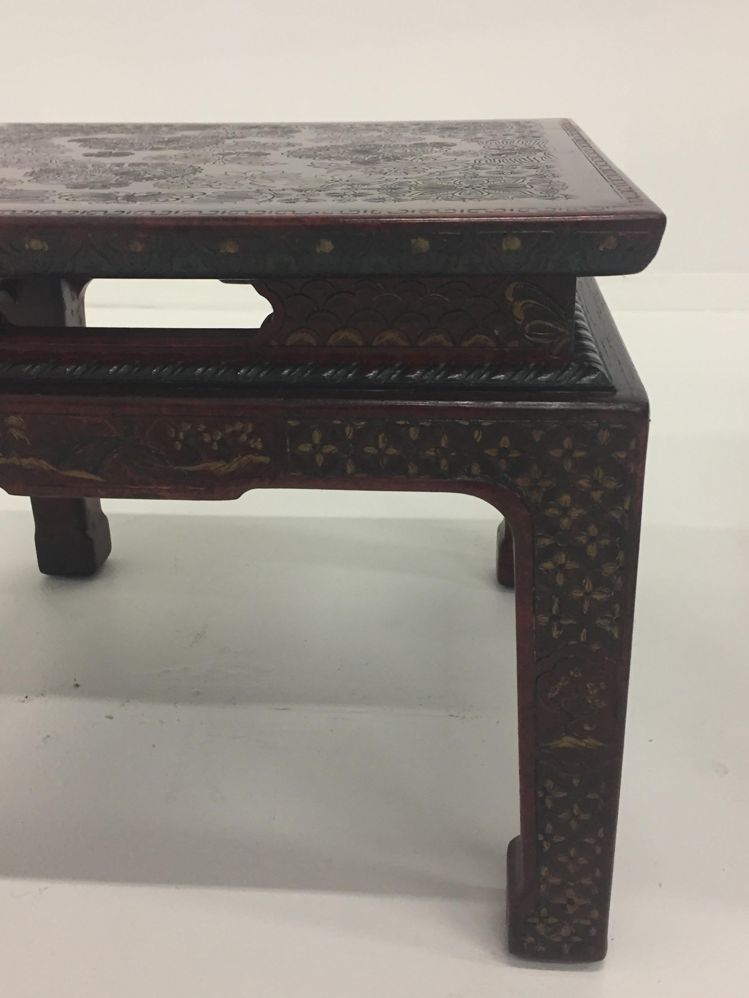 Superbly Rich Pair of Square Asian Style John Widdicomb End Side Tables 4