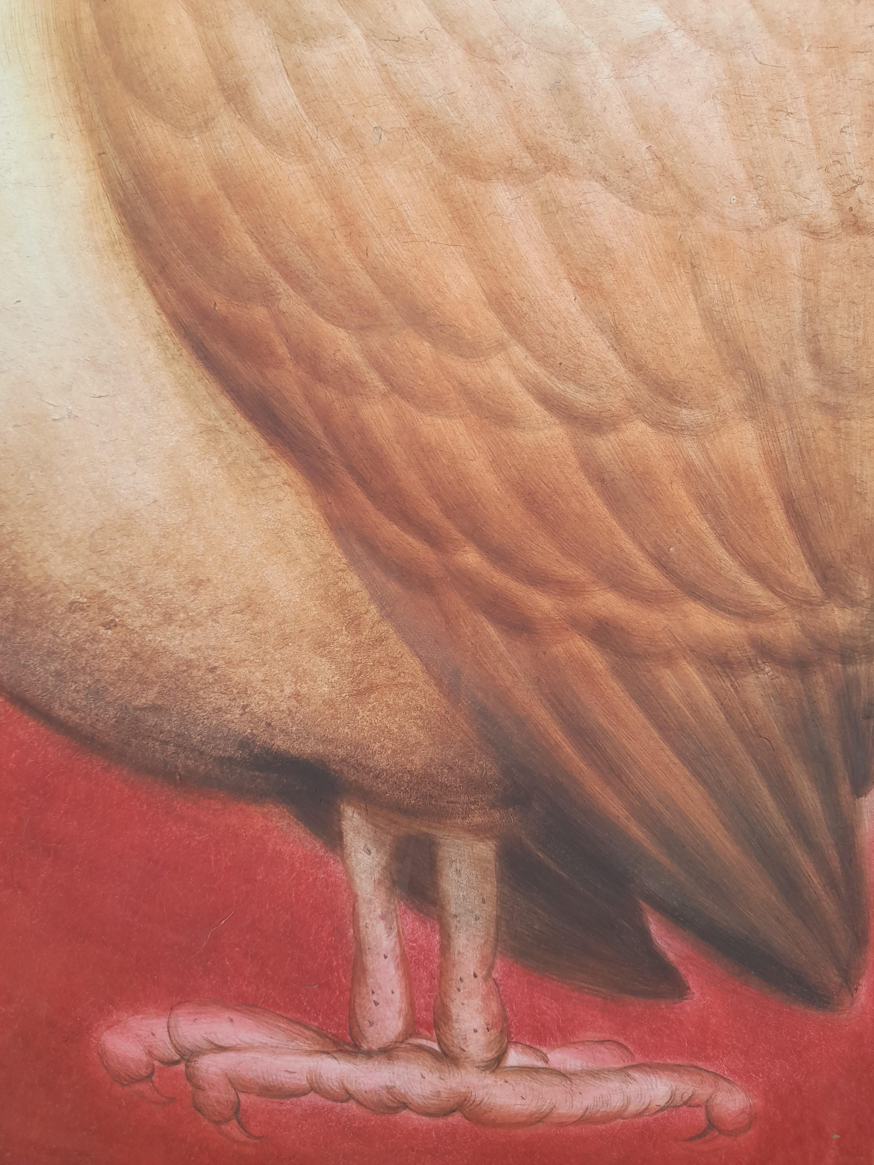 Le hibou - Painting de Subir Dey