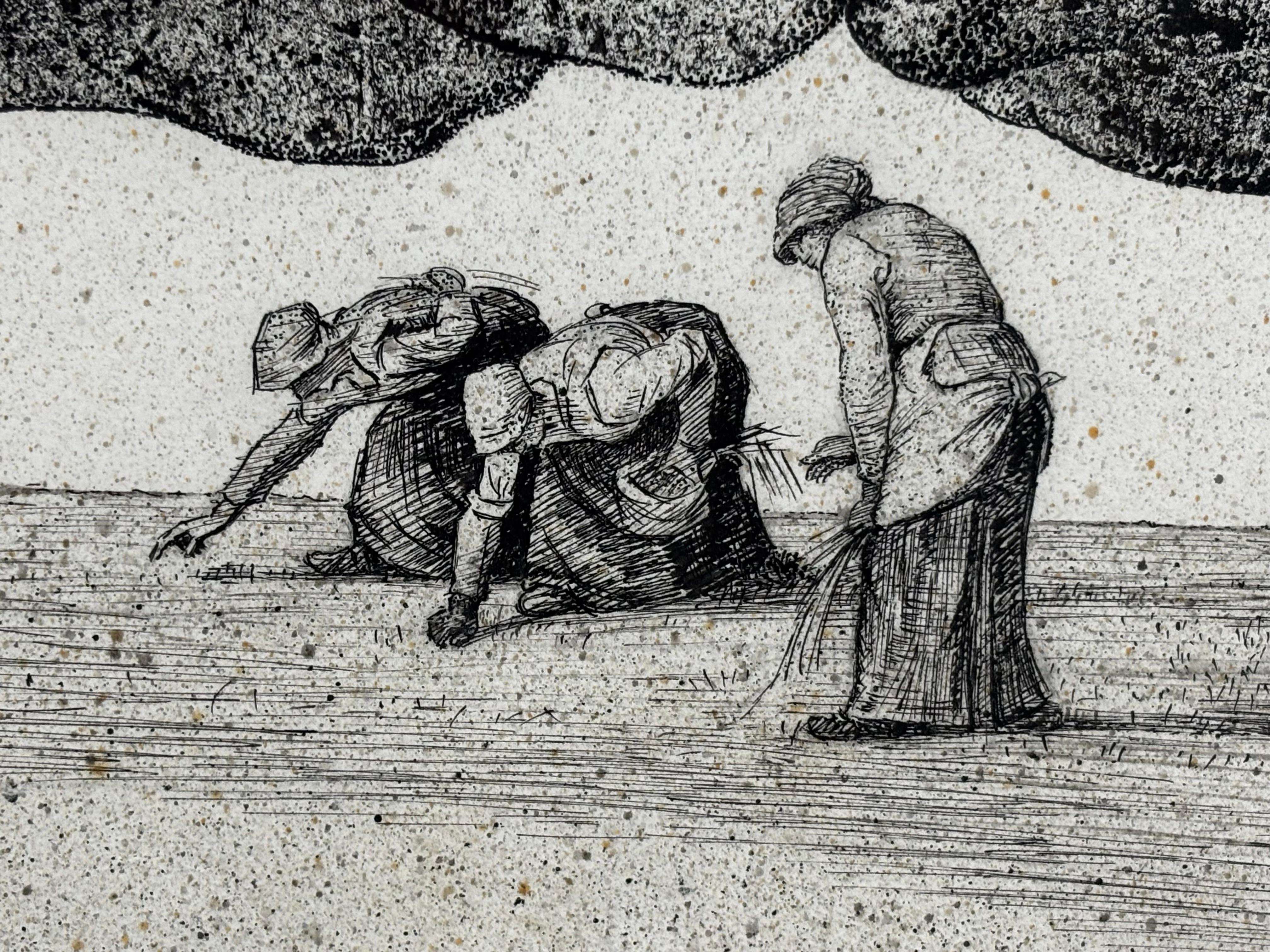 DIBUJO - JOSEP MARIA SUBIRACHS - HOMENAJE A MILLET, 1974. For Sale 3