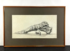 Vintage DIBUJO - JOSEP MARIA SUBIRACHS - HOMENAJE A MILLET, 1974.