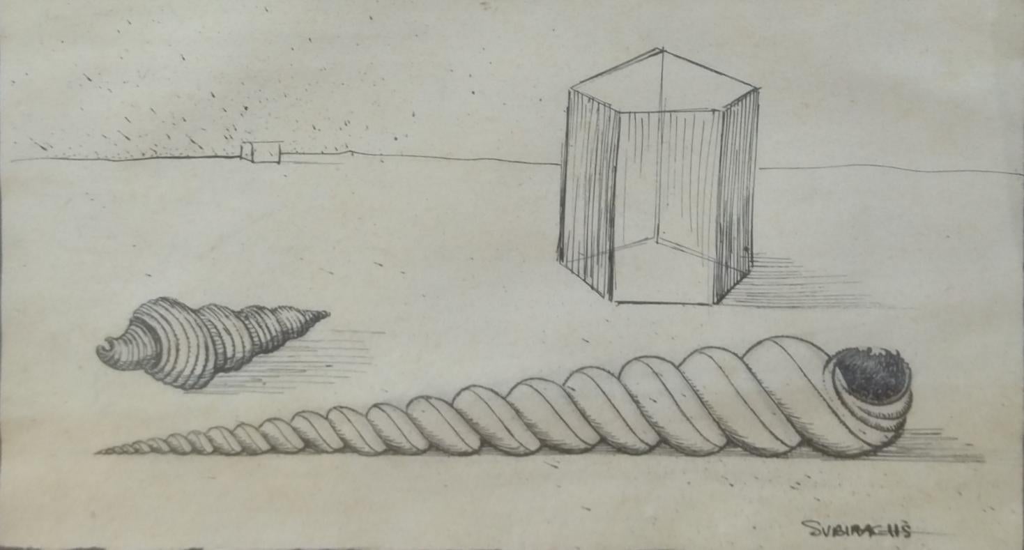 Subirachs, Jose Maria.  original pencil drawing - Modern Painting by SUBIRACHS
