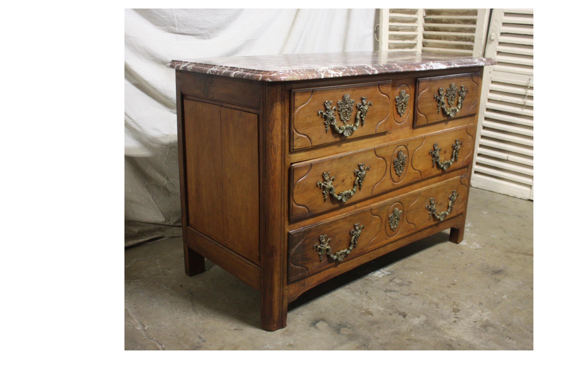 Sublime 17th Century French Chest with its Royal Marble Top 1