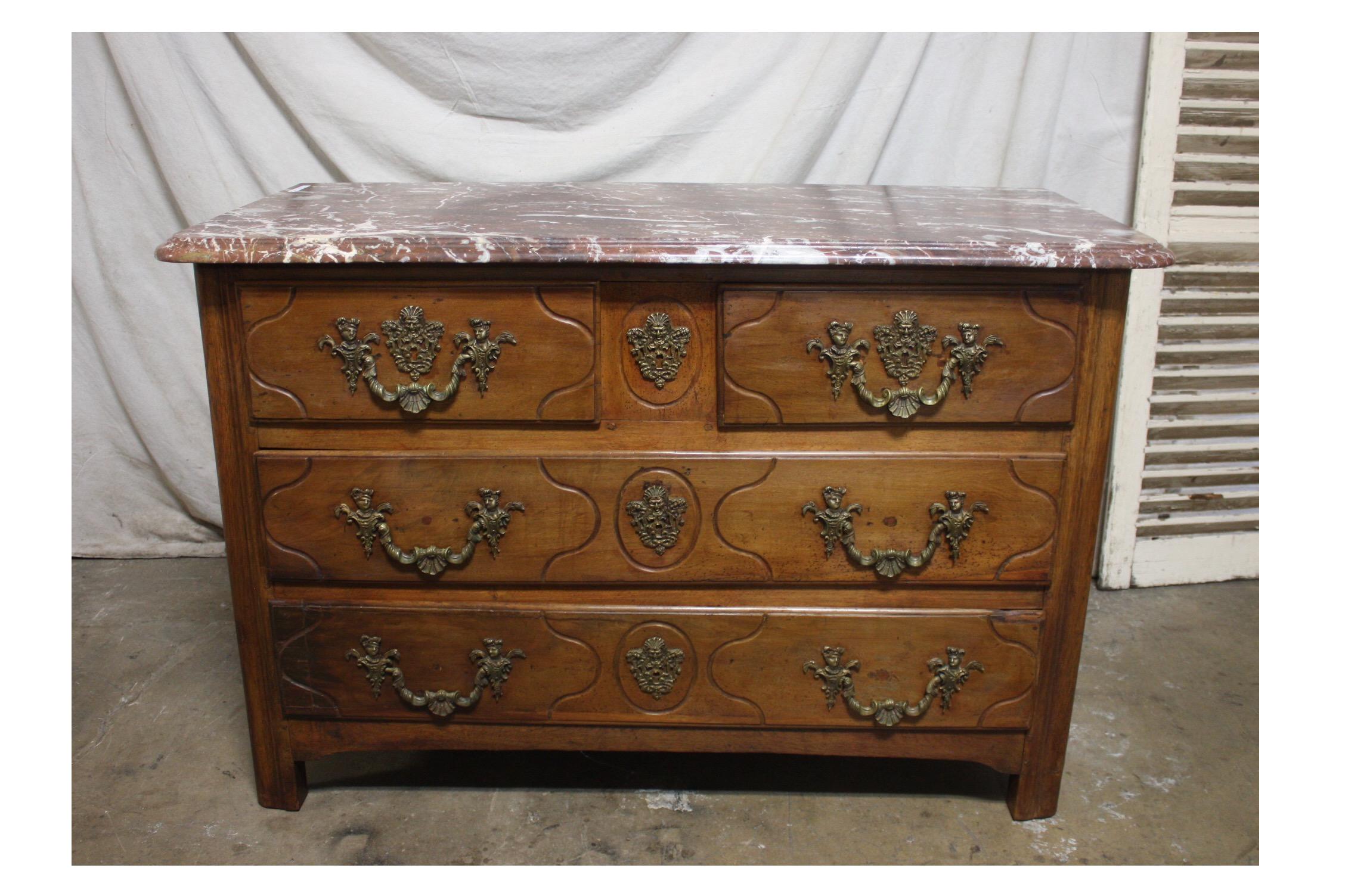 Sublime 17th Century French Chest with its Royal Marble Top 2