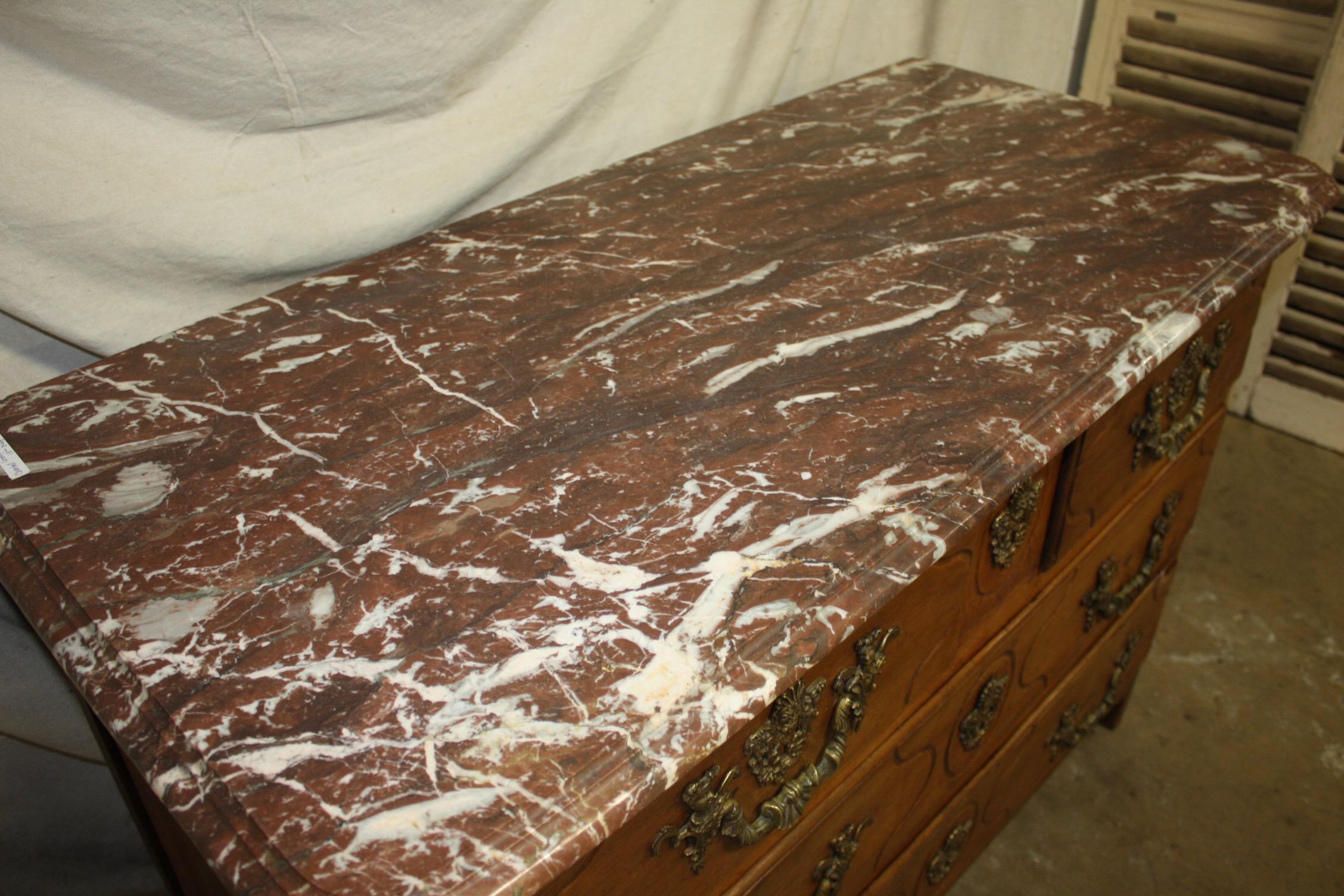 Sublime 17th Century French Chest with its Royal Marble Top 3