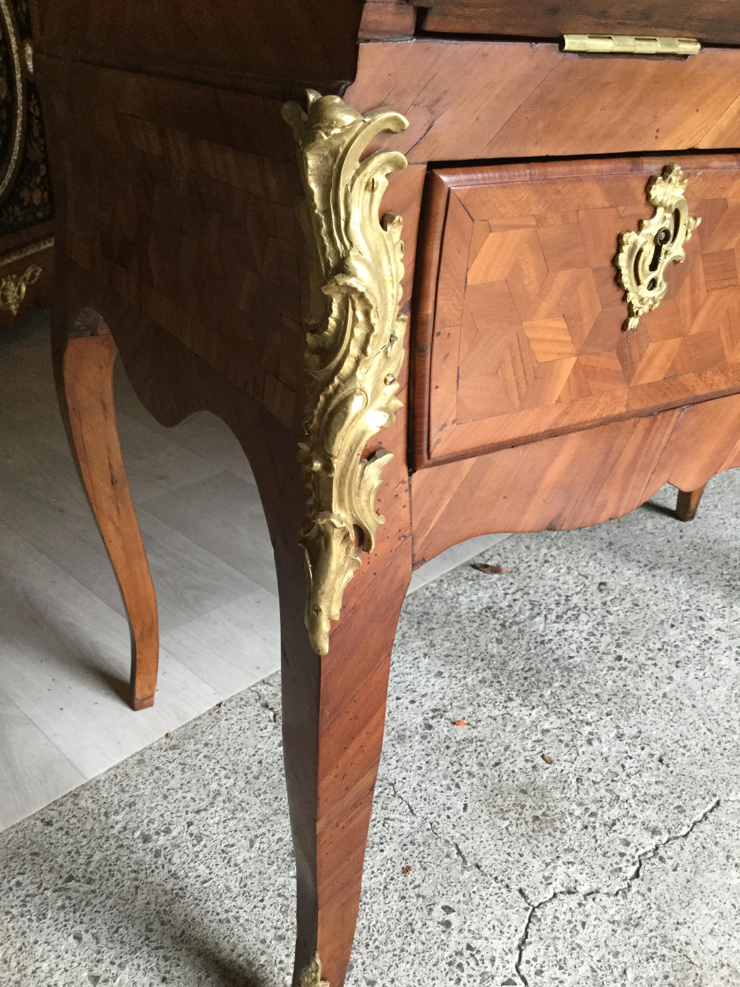 Parquetry Sublime 18th Century Louis XV Writing Desk