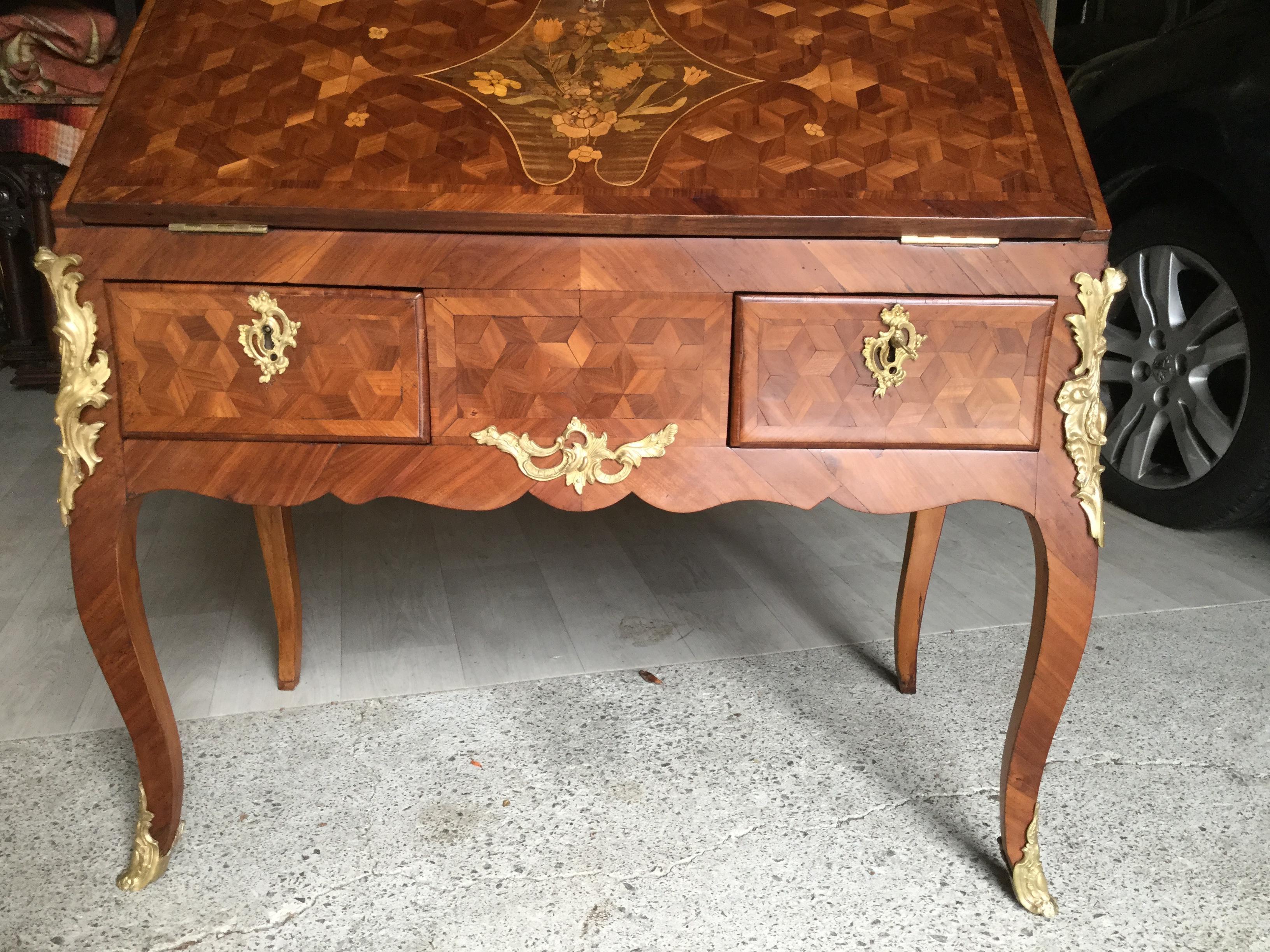 Rosewood Sublime 18th Century Louis XV Writing Desk