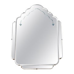 Sublime 1930's Art Deco Pfirsich Glas abgeschrägten venezianischen hängenden Trauben Mirror
