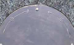 Sublime 1930s Art Deco Peach Glass Bevelled Venetian Round Flower Petal Mirror