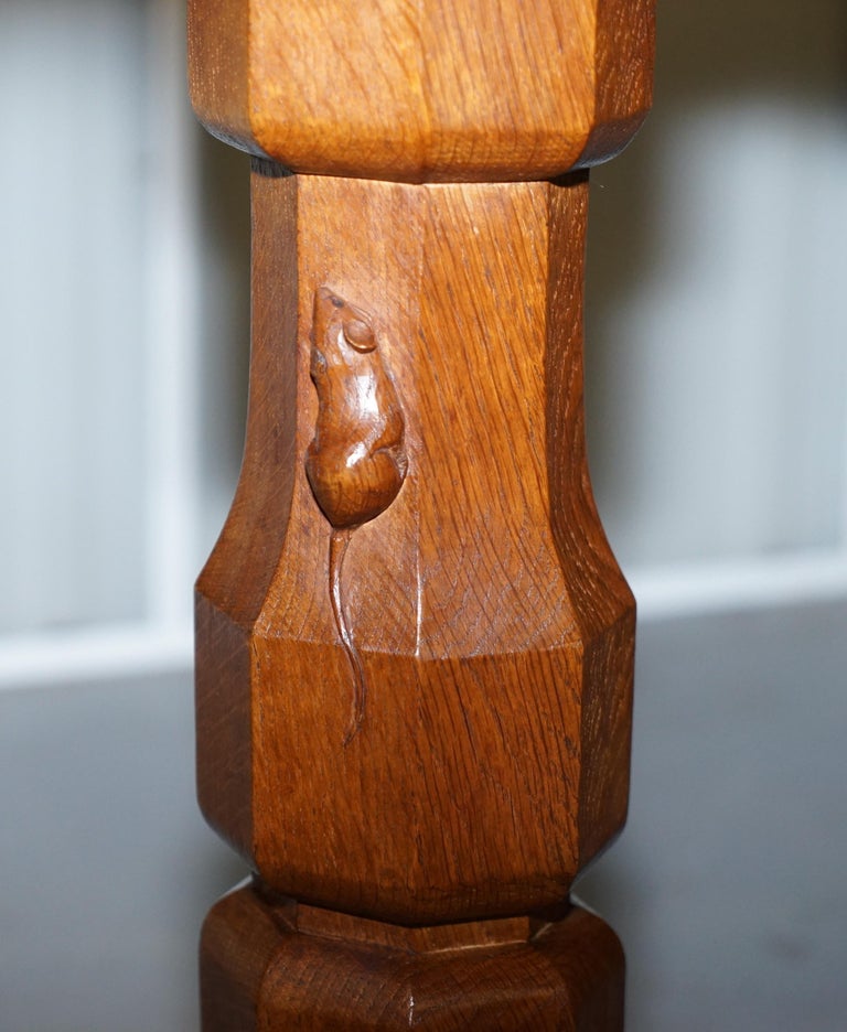 Sublime 1968 Robert Mouseman Thompson Refectory Dining Table and Eight Chairs 8 at 1stDibs