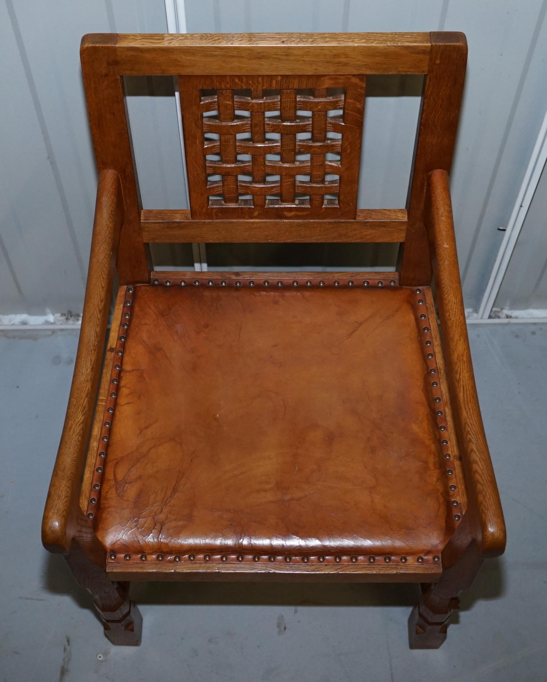 Sublime 1968 Robert Mouseman Thompson Refectory Dining Table & Eight Chairs 8 6