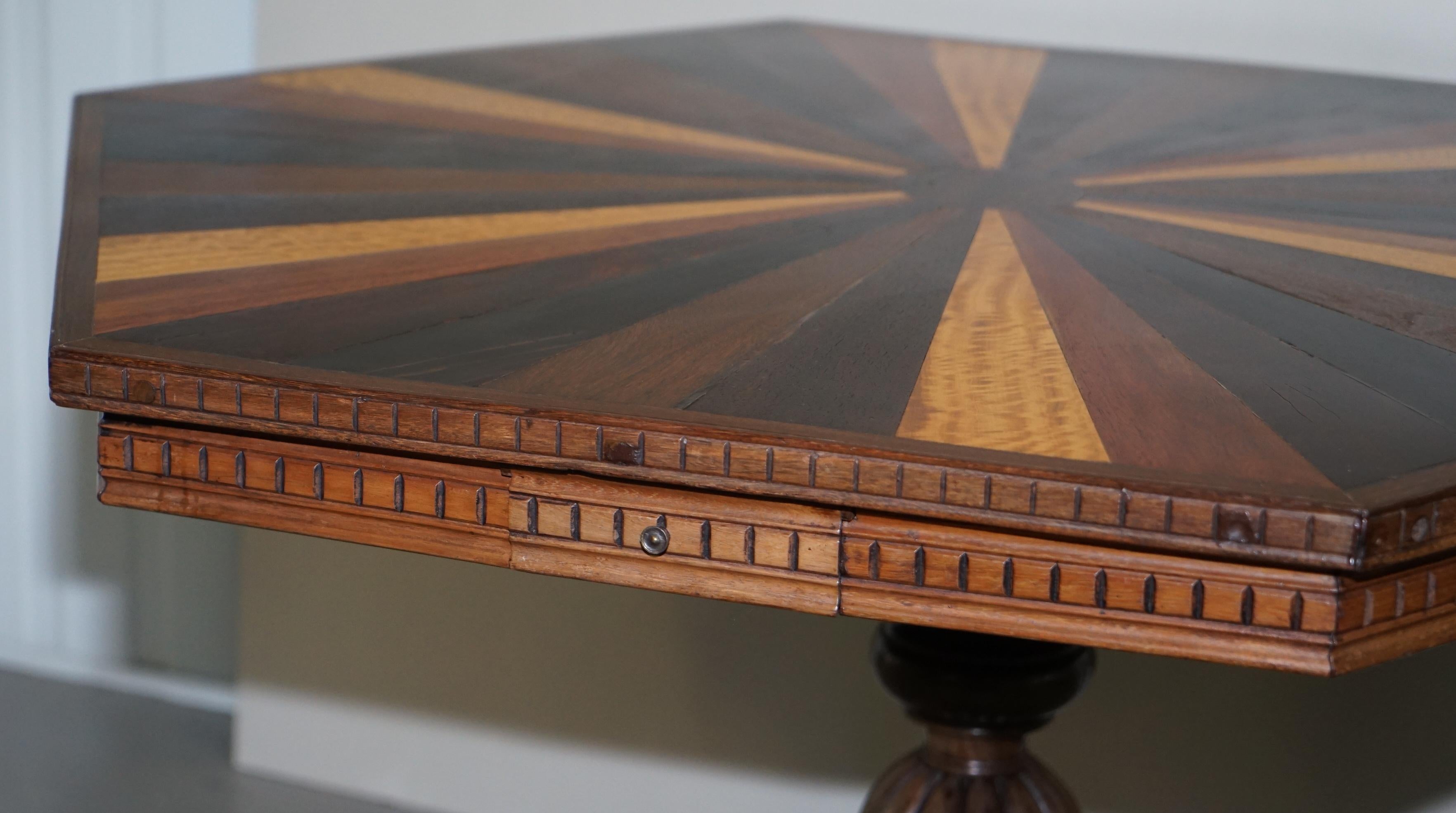 Sublime 19th Century Anglo-Indian Specimen Sample Wood Centre Occasional Table For Sale 9