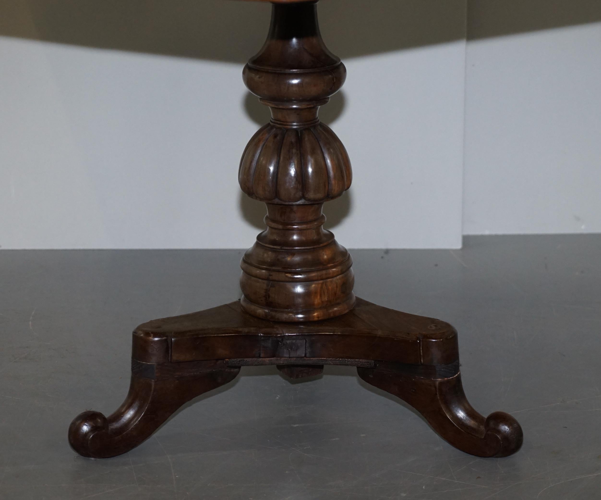 Anglo-indien Sublime table d'appoint anglo-indienne du 19ème siècle en bois d'échantillon de spécimen en vente