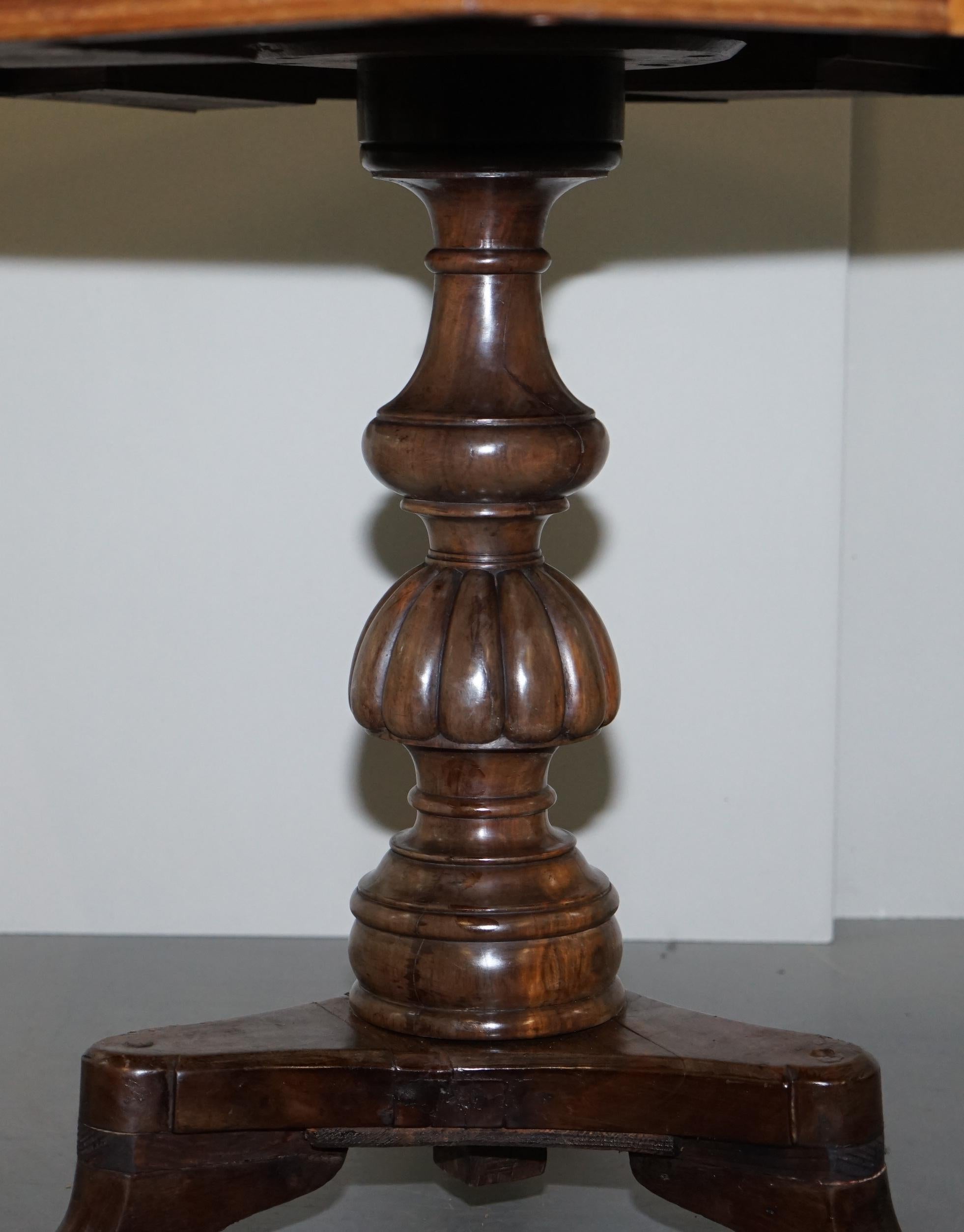 Sublime 19th Century Anglo-Indian Specimen Sample Wood Centre Occasional Table For Sale 1