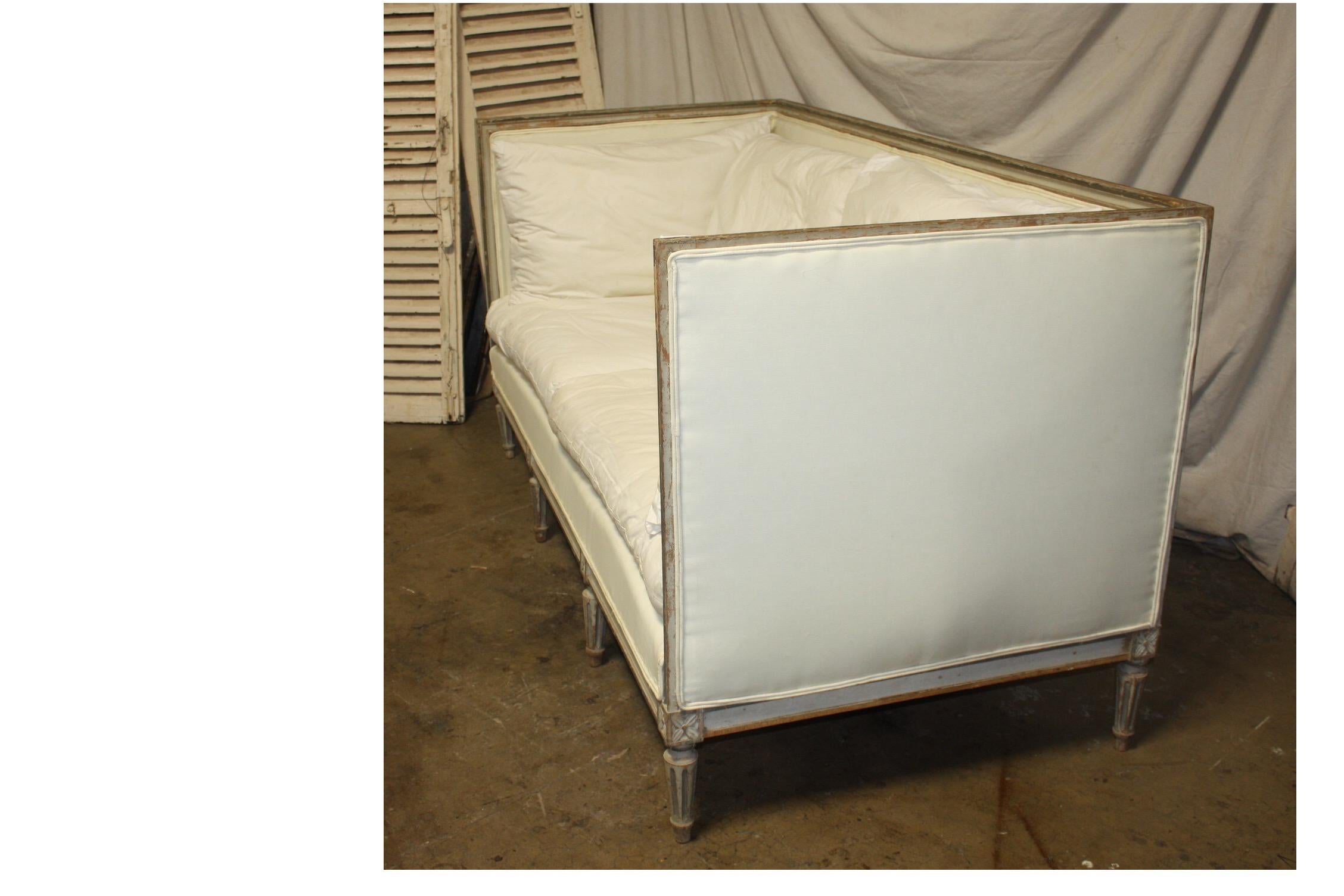 Hand-Painted Sublime 19th Century French Day Bed
