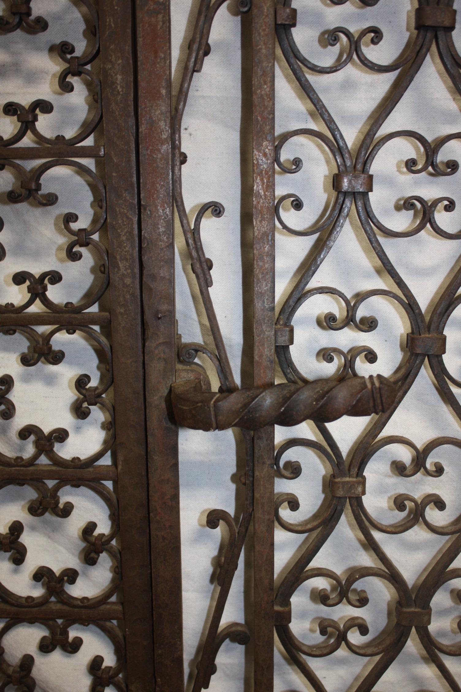 Sublime 19th Century French Iron Door Gate 6