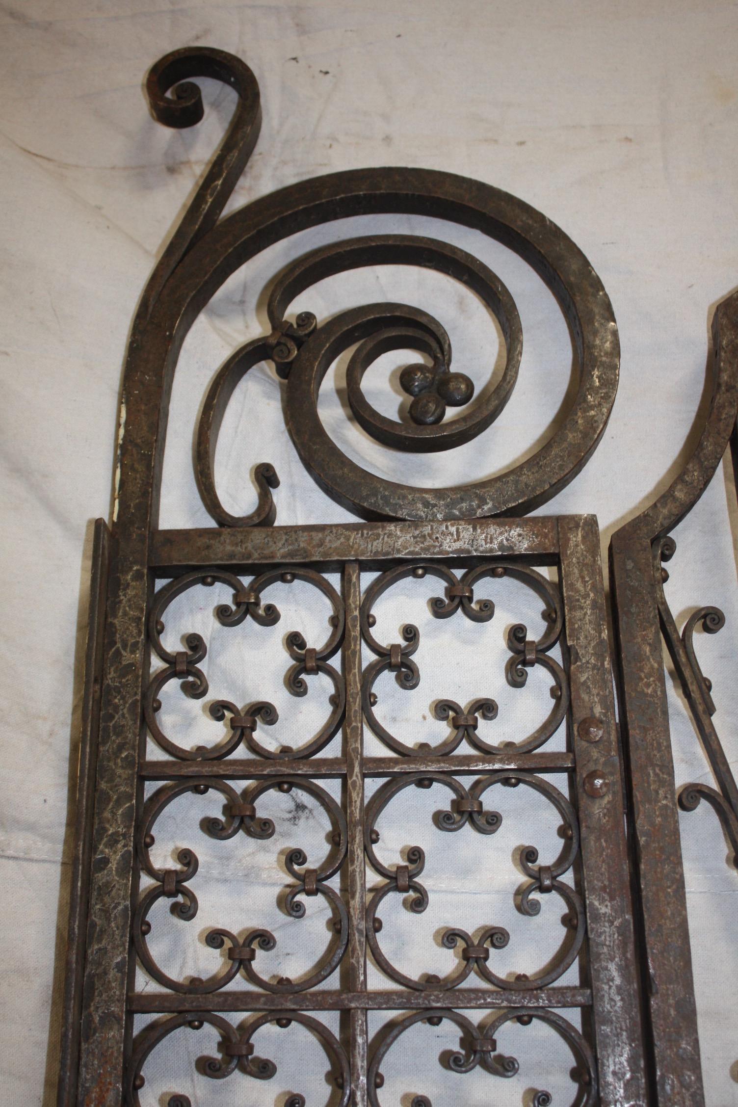 Sublime 19th Century French Iron Door Gate 7