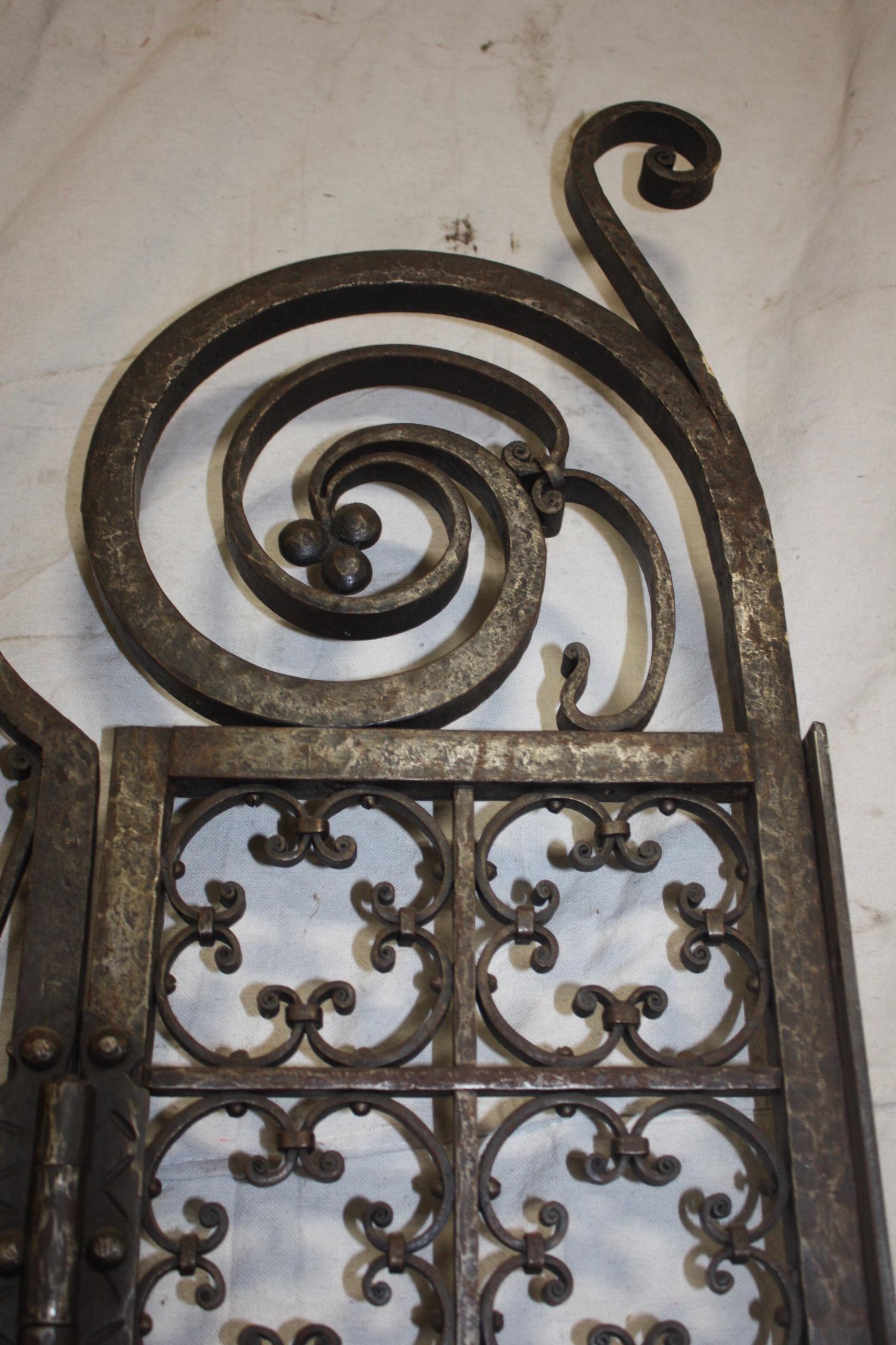 Sublime 19th Century French Iron Door Gate 8