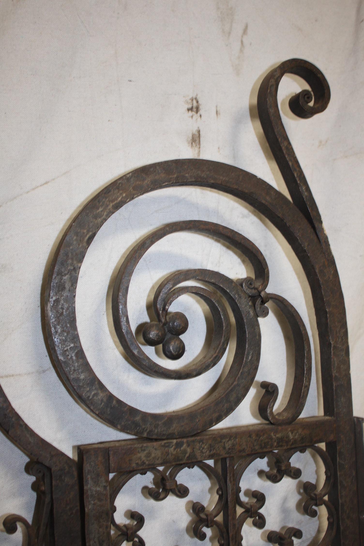 Sublime 19th Century French Iron Door Gate 9