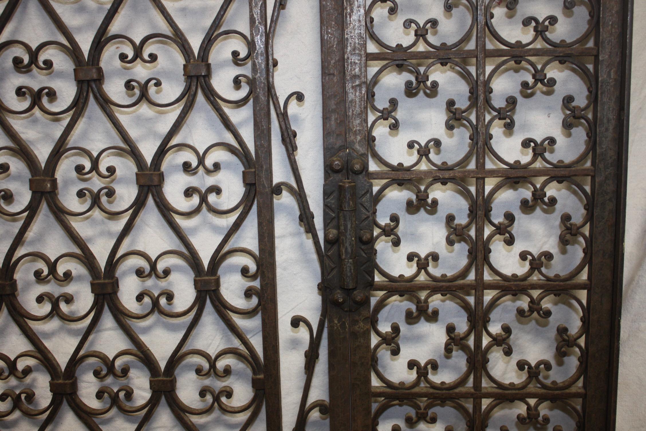 Sublime 19th Century French Iron Door Gate 10