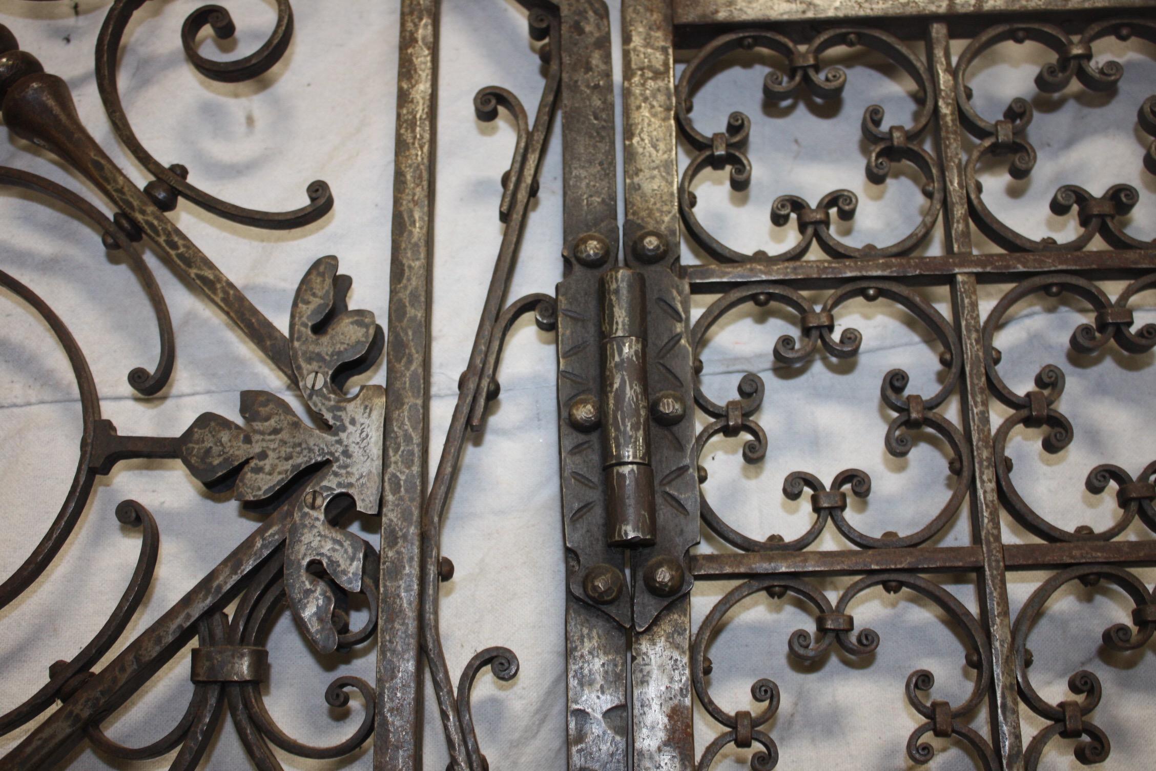 Sublime 19th Century French Iron Door Gate 11