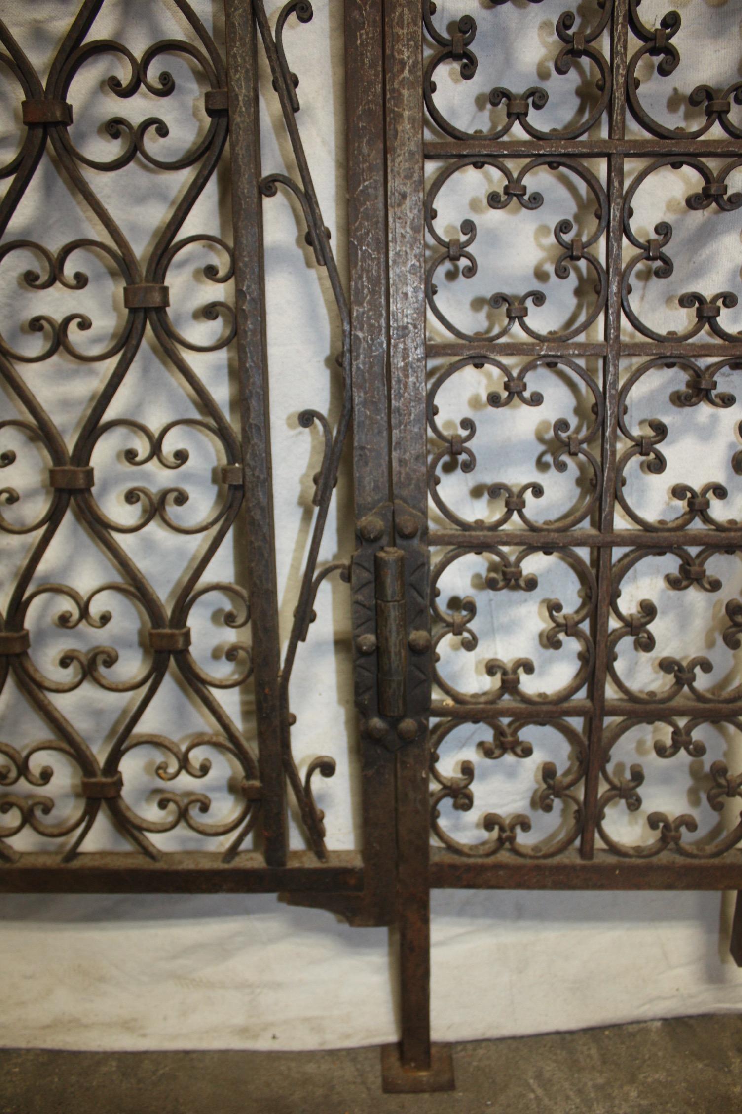 Sublime 19th Century French Iron Door Gate 12