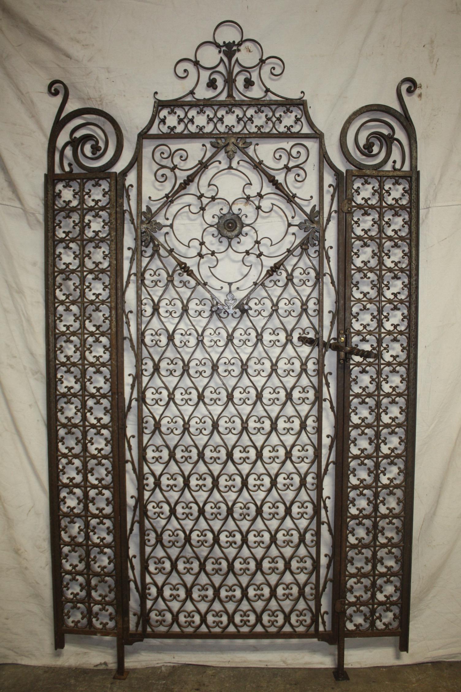 Sublime 19th Century French Iron Door Gate 14