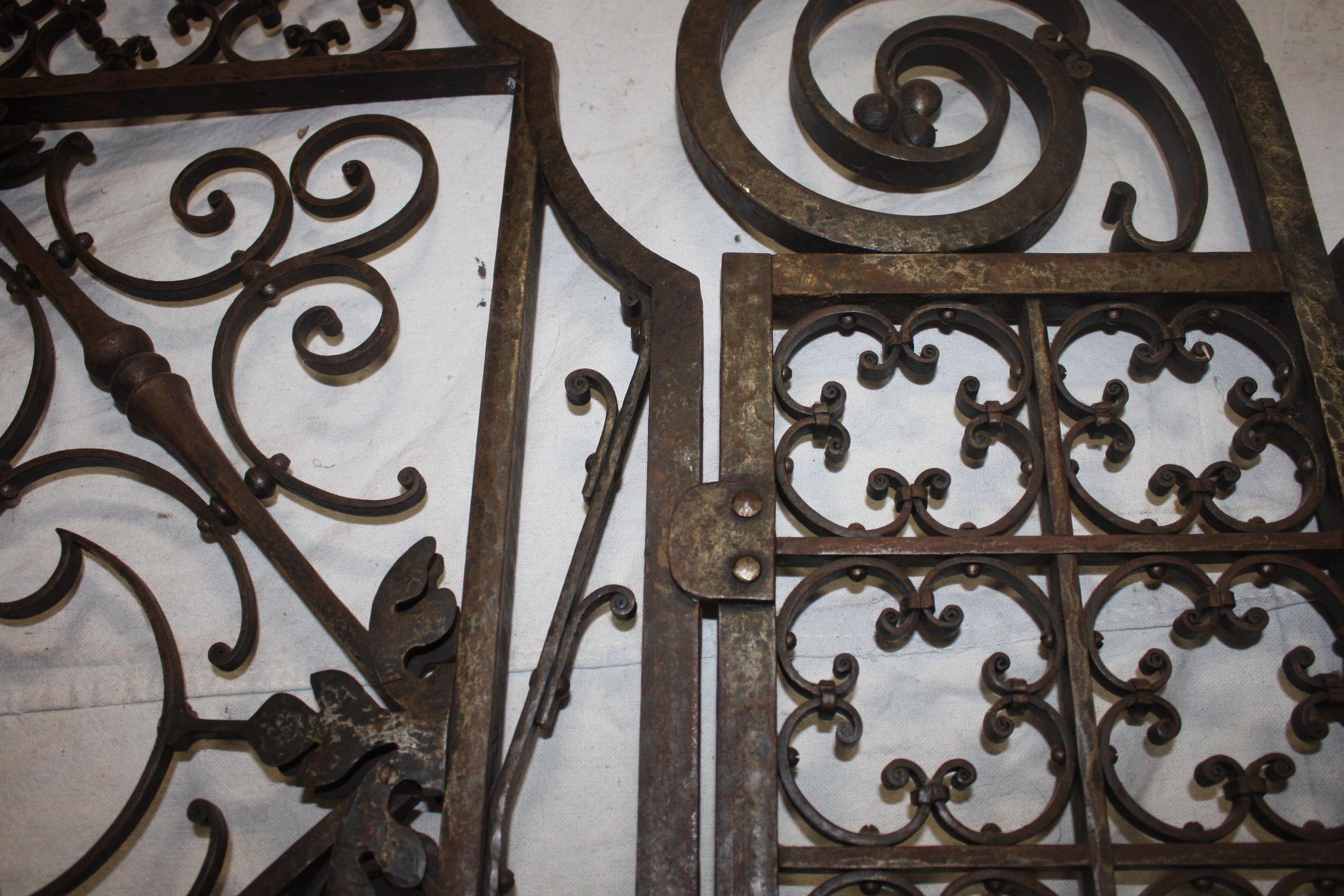 Sublime 19th Century French Iron Door Gate 16