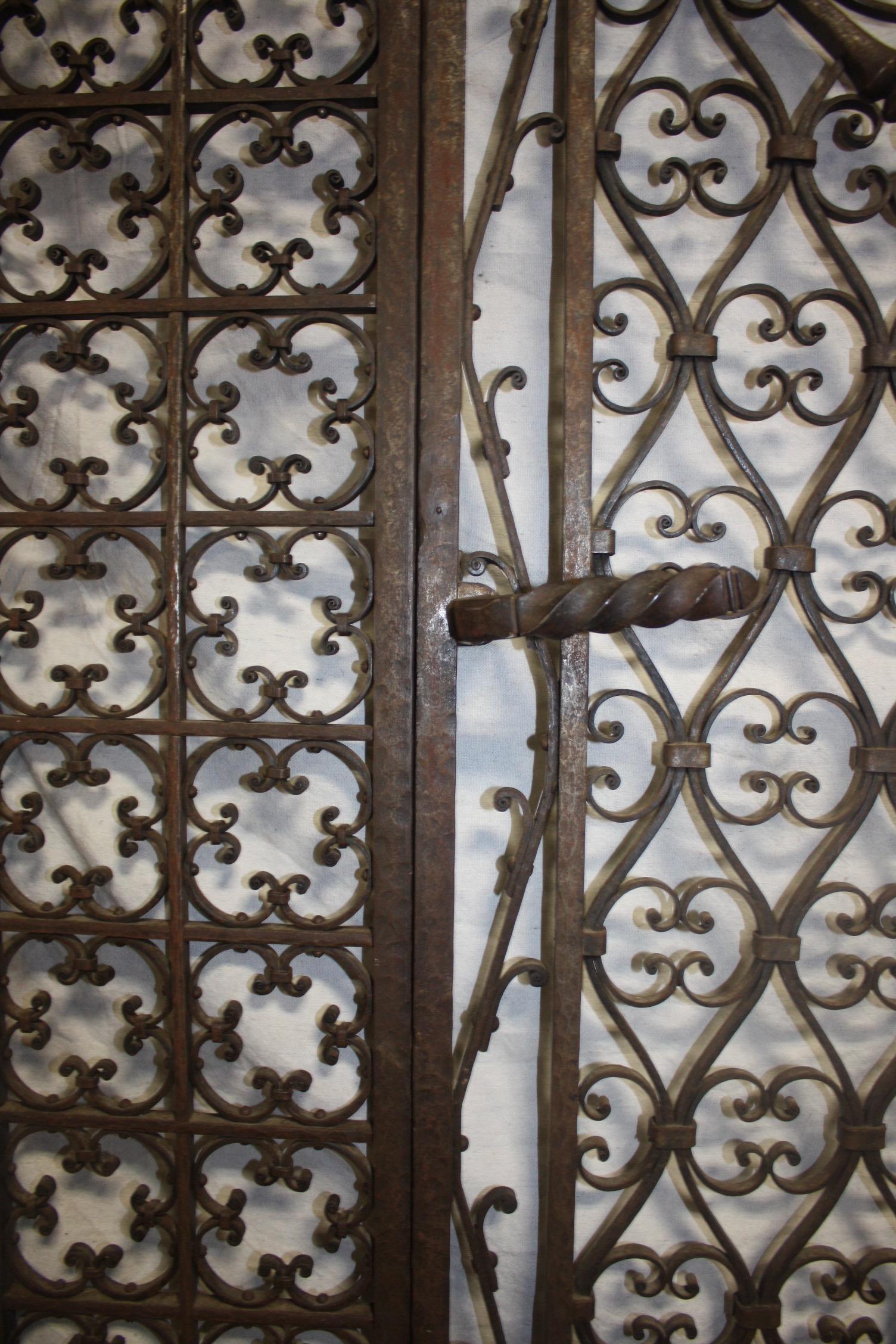 Sublime 19th Century French Iron Door Gate 5