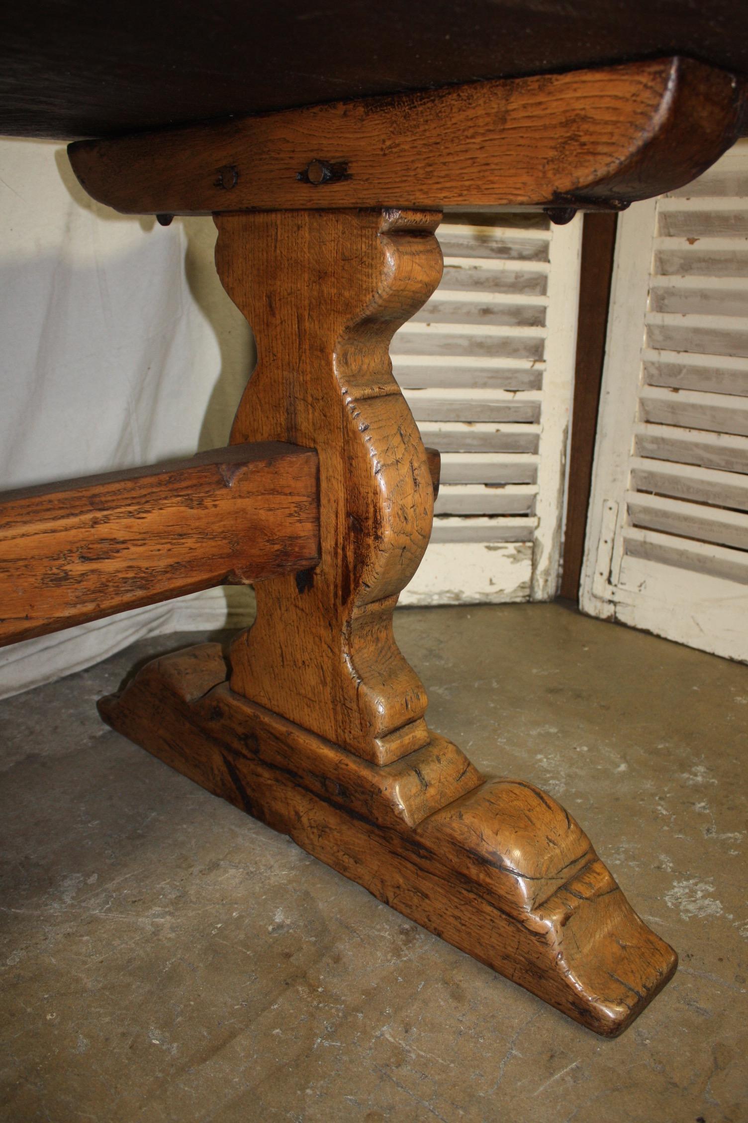 Sublime 19th Century French Monastery Table 9