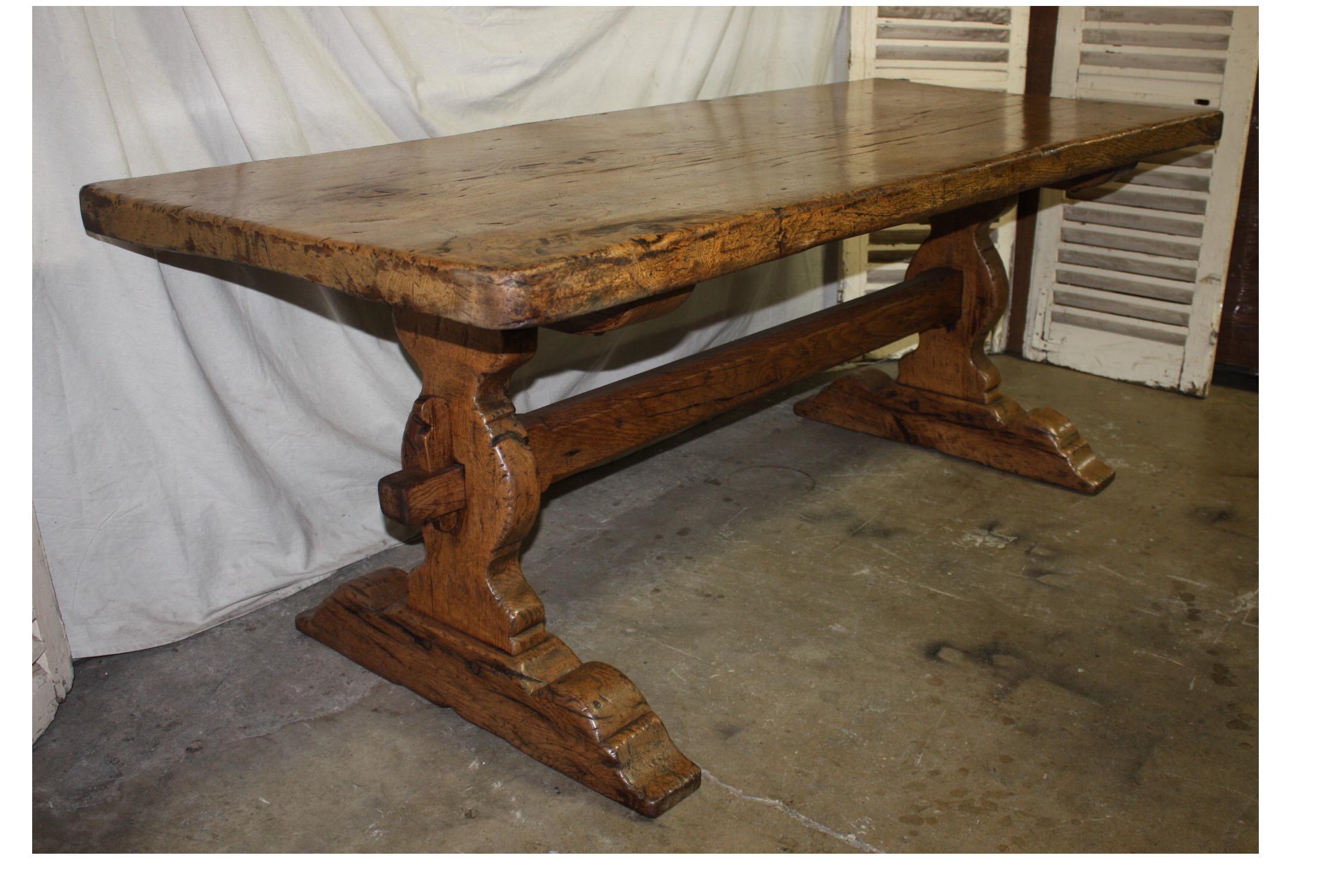 Sublime 19th Century French Monastery Table 2