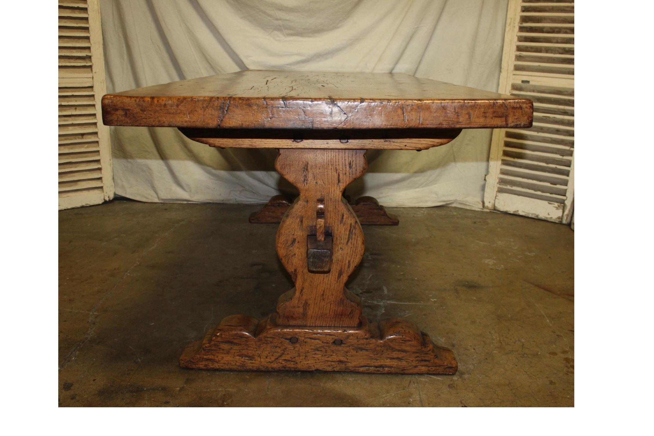Sublime 19th Century French Monastery Table 5