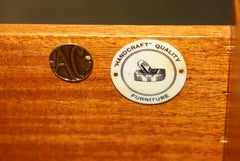 Sublime Alfred COX 1960s Burr Walnut Hand Carved Dressing Table Part of Suite