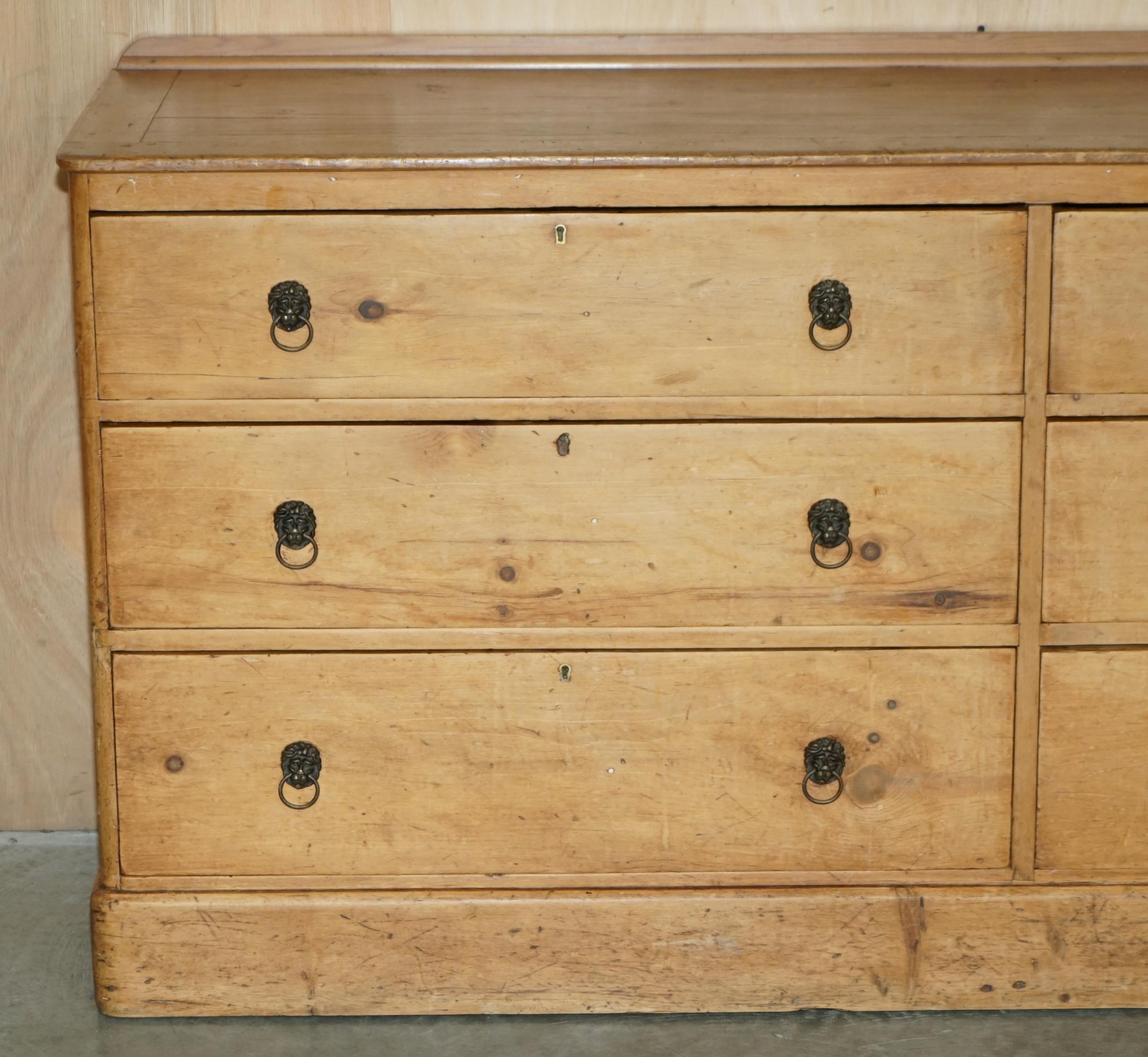 High Victorian SUBLIME ANTiQUE CIRCA 1860 HABBERDASHERY APOCETHCARY BANK OF DRAWERS SIDEBOARD For Sale