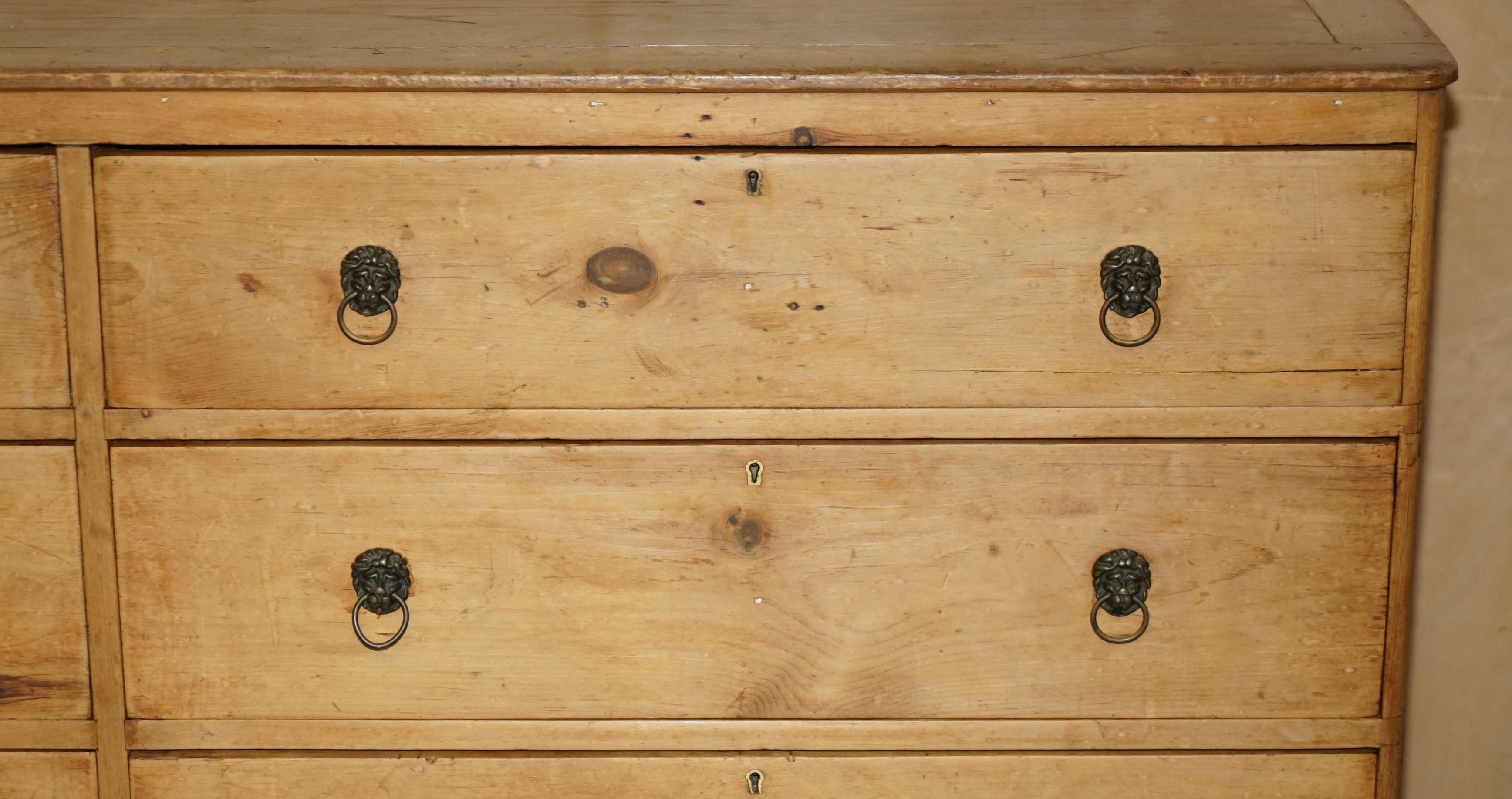 Mid-19th Century SUBLIME ANTiQUE CIRCA 1860 HABBERDASHERY APOCETHCARY BANK OF DRAWERS SIDEBOARD For Sale