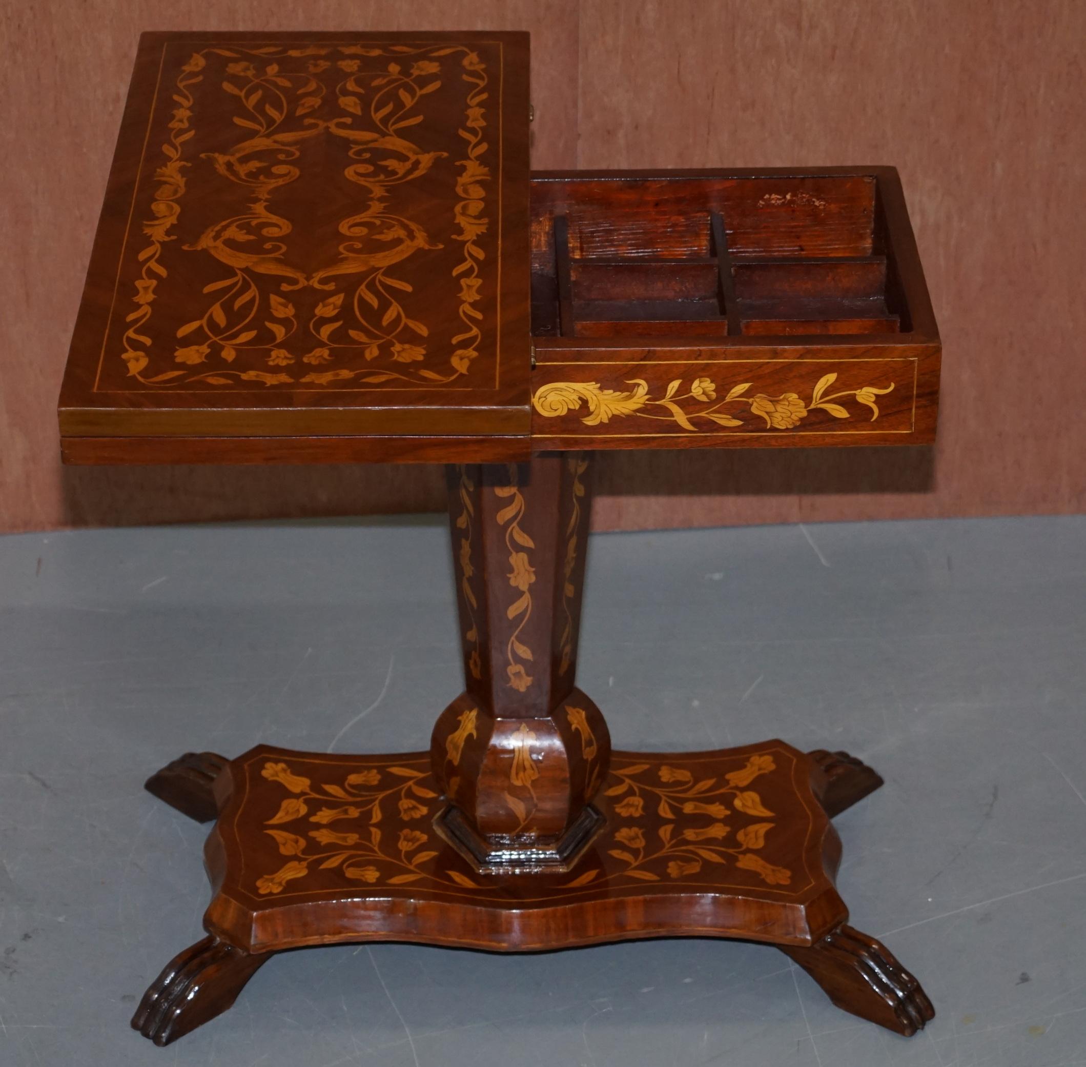 Sublime Antique Dutch Games Card Table with Chess Board Top Marquetry Inlaid 4