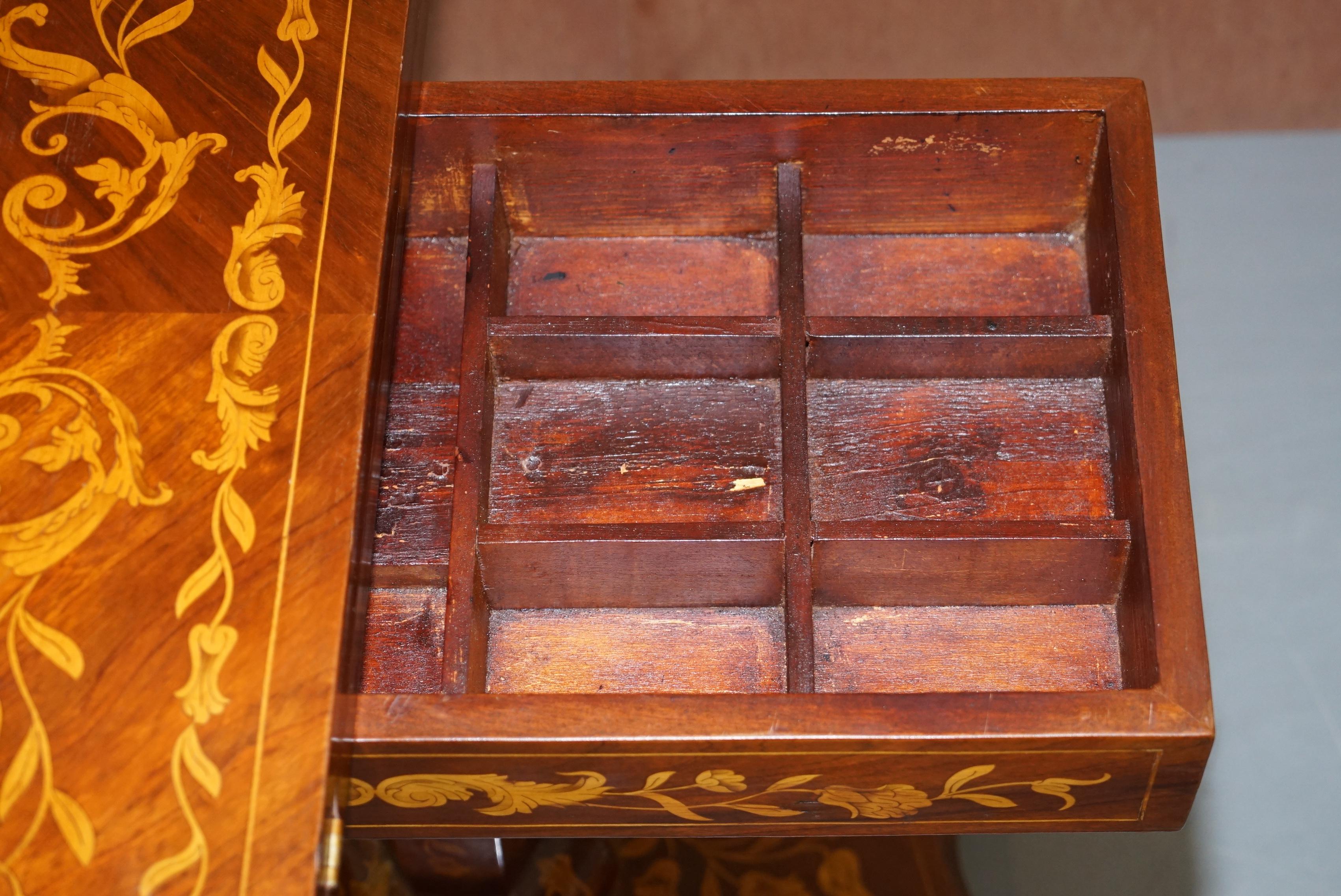 Sublime Antique Dutch Games Card Table with Chess Board Top Marquetry Inlaid 4