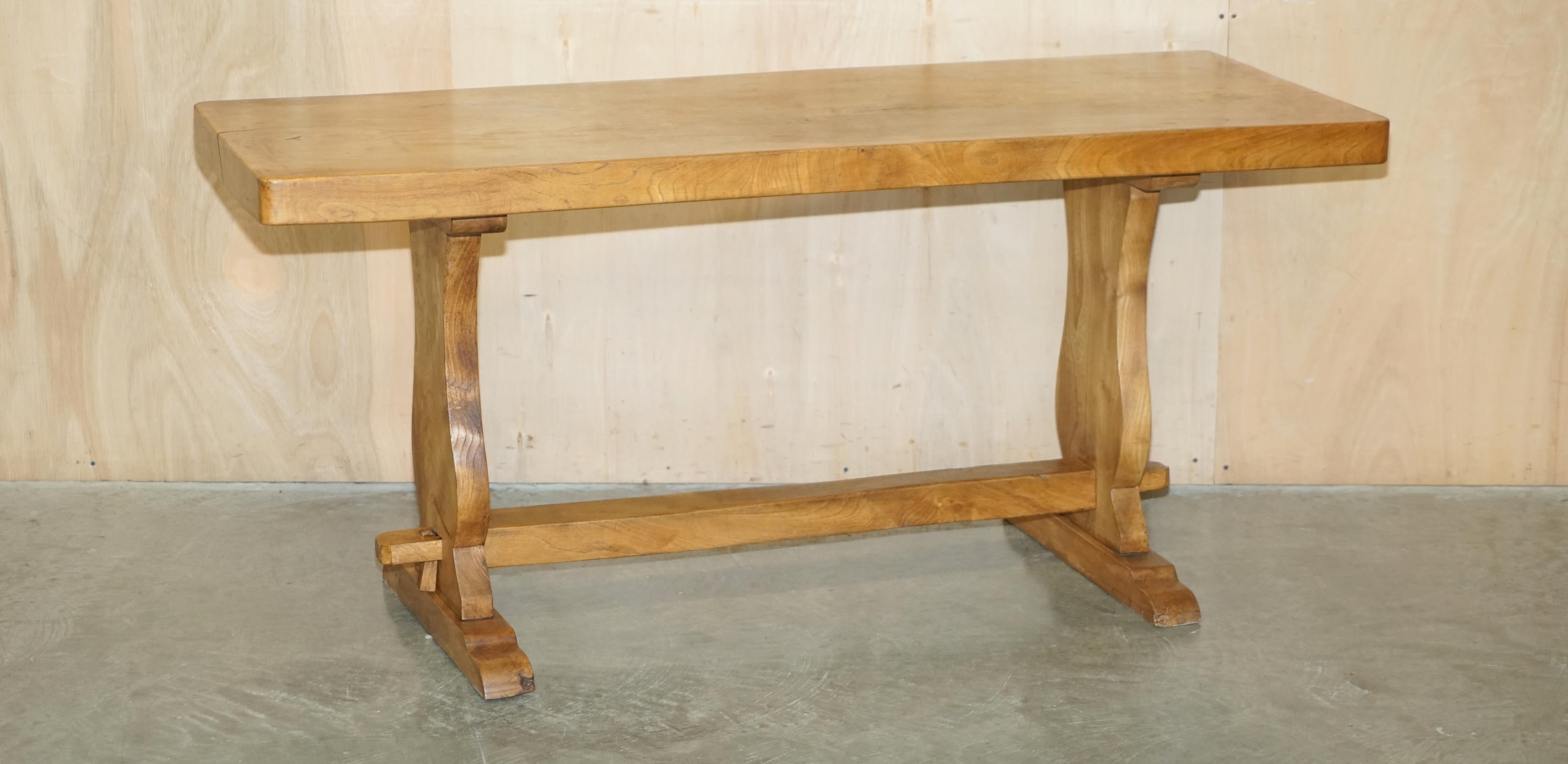 Royal House Antiques

Royal House Antiques is delighted to offer for sale this very desirable farmhouse country refectory dining table with the super rare, one plank, burr oak top 

Please note the delivery fee listed is just a guide, it covers