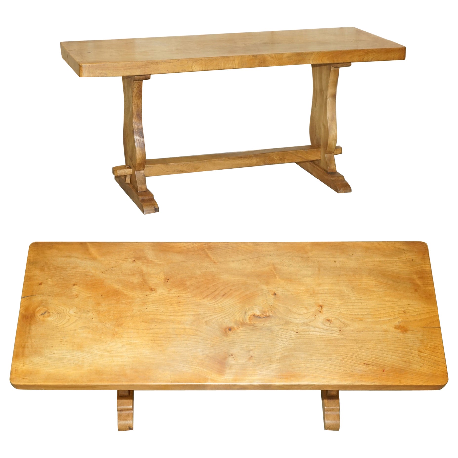 SUBLIME ANTiQUE ENGLISH CIRCA 1880 MESA DE COMEDOR REFECTORIO DE UN SOLO PISO DE ROBLE en venta