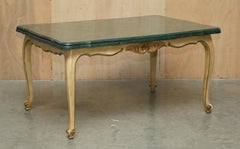 SUBLIME ANTIQUE FRENCH 1870 EXTENDING DiNING TABLE FAUX PAINTED MALACHITE TOP