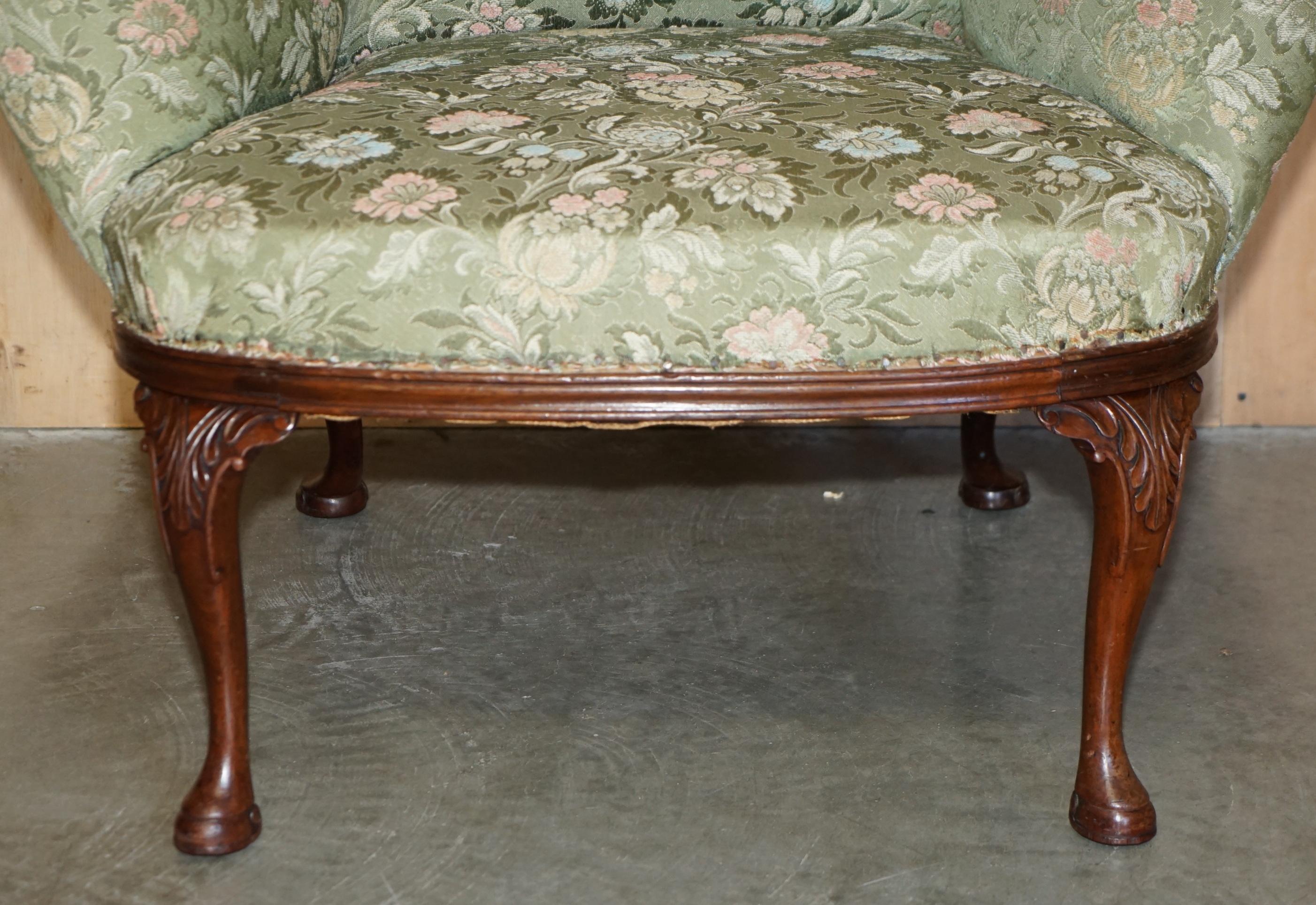 SUBLIME FAUTEUIL ANTiQUE HOWARD and SONS WILLIAM MORRIS EN BOIS DARDÉ en vente 3