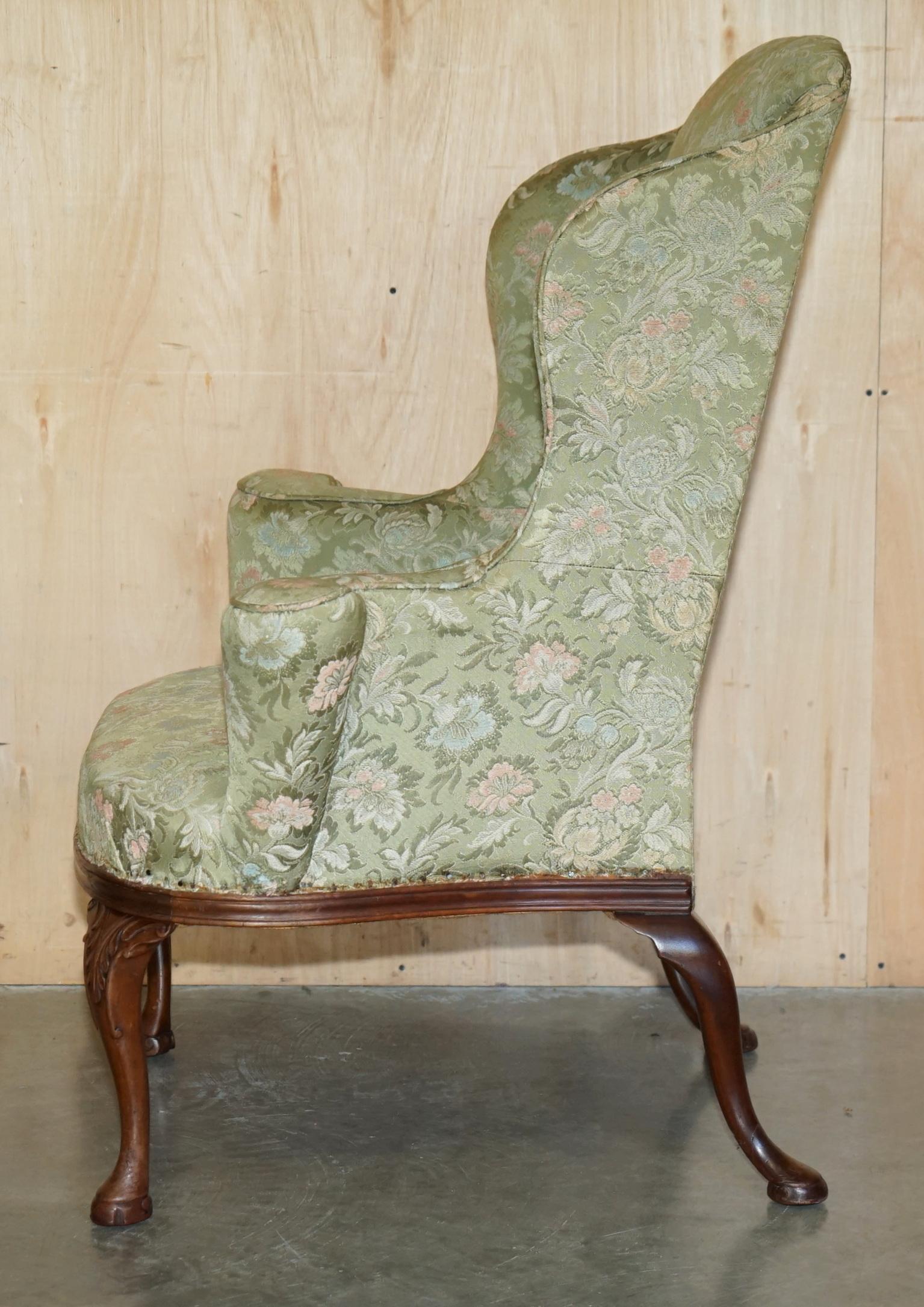 SUBLIME FAUTEUIL ANTiQUE HOWARD and SONS WILLIAM MORRIS EN BOIS DARDÉ en vente 10