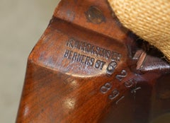 SUBLIME ANTiQUE HOWARD & SON'S WILLIAM MORRIS HARDWOOD FRAMED WINGBACK ARMCHAIR