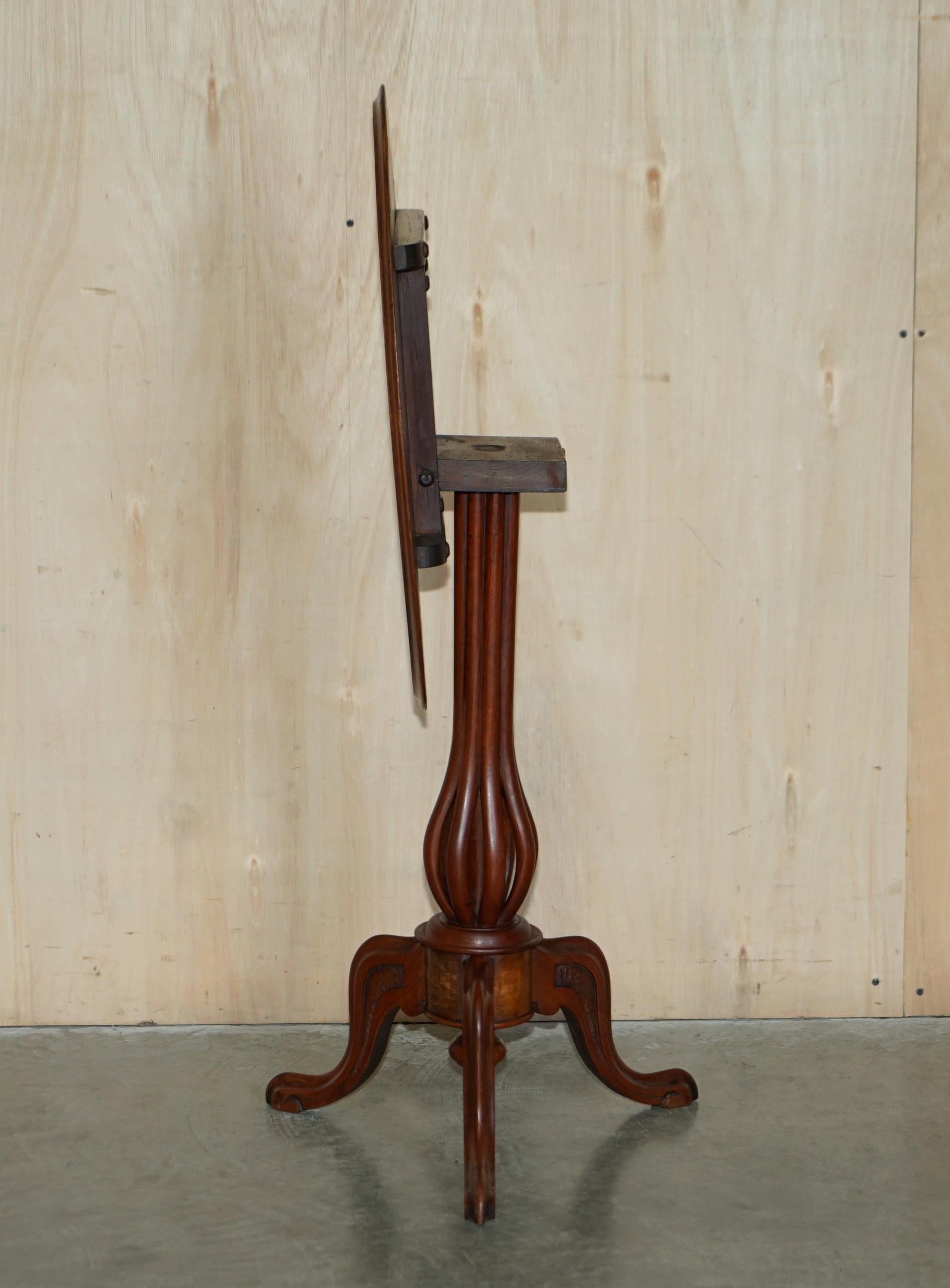 Sublime Antique Victorian 1880 Tilt Top Chess Games Table with Marquetry Inlay 11