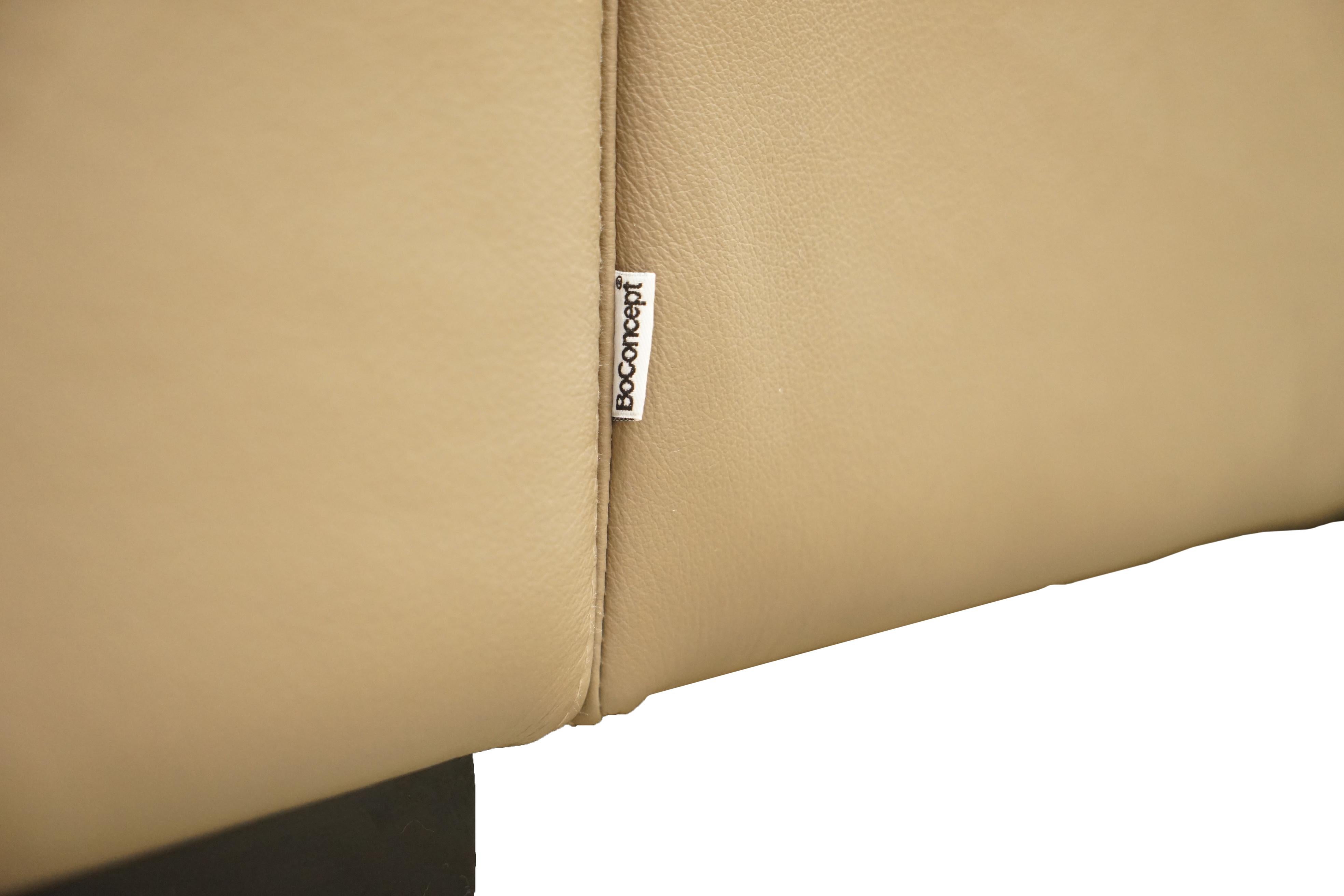 Sublime Bo Concepts Cenova Grey Leather Corner Sofa Chaise Seats 5-6 For Sale 10