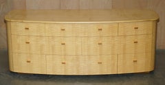 SUBLIME BOW FRONTED BAXTER & LEE SATIN BiRCH Cassettiera SIDEBOARD PART SET