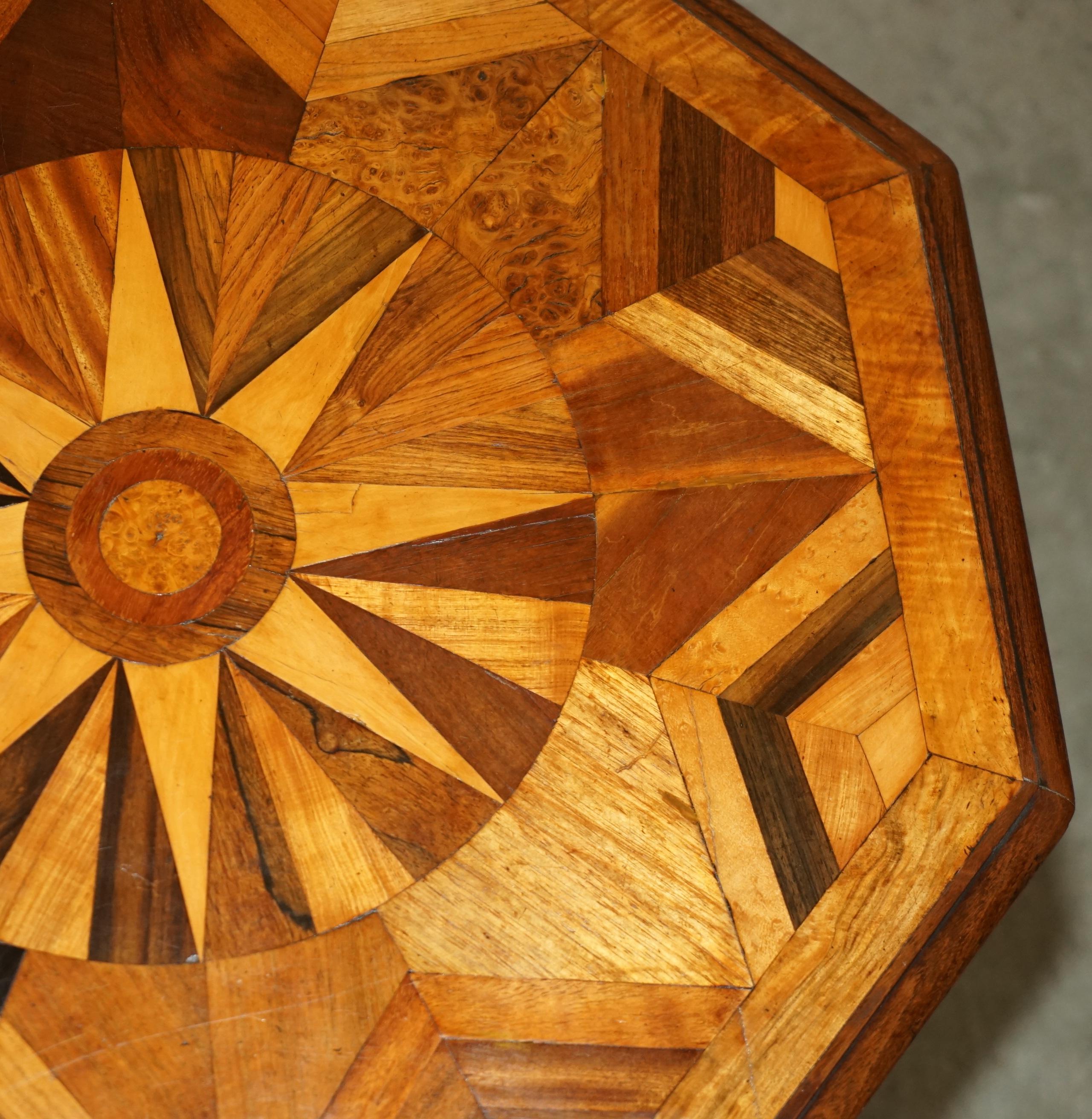 Inizio XIX secolo SUBLIME CIR 1800 ANTIQUE SPECIMEN WOOD OCCASIONAL TILT TOP TABLE BURR WALNUT OAK in vendita